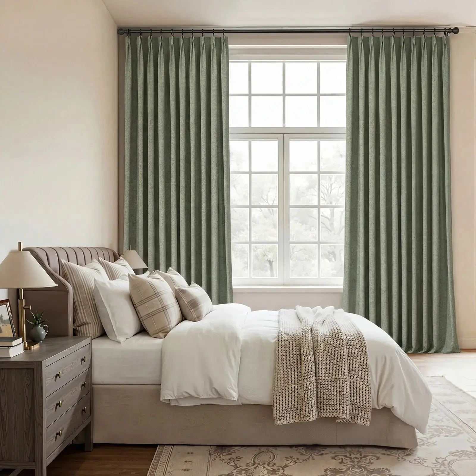 Lydia Diamond Jacquard Curtain Pleated - Serie G - Image 2