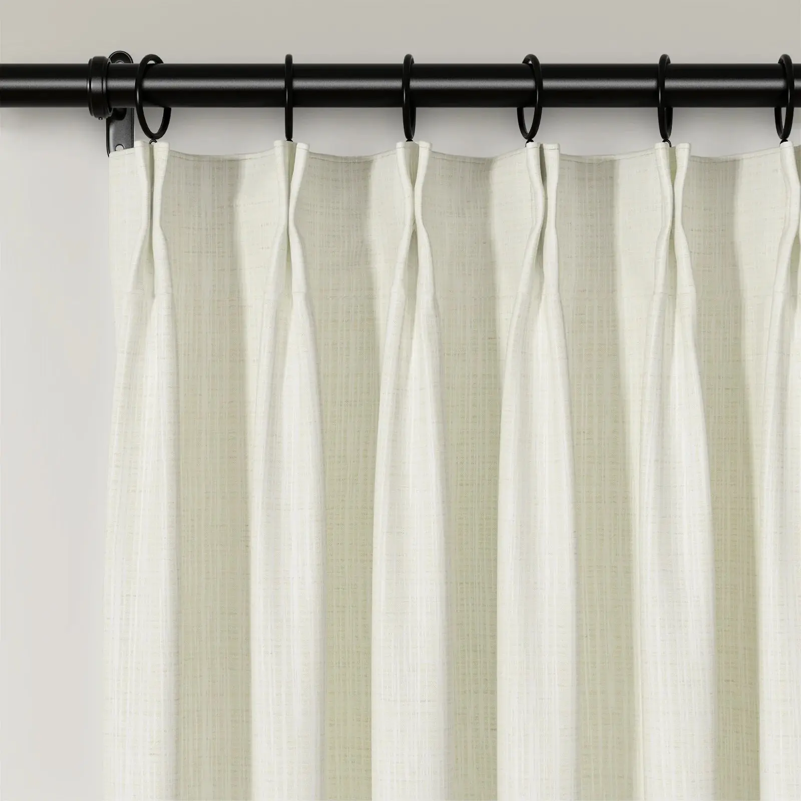 Lydia Solid Jacquard Curtain Pleated - Serie E - Image 5