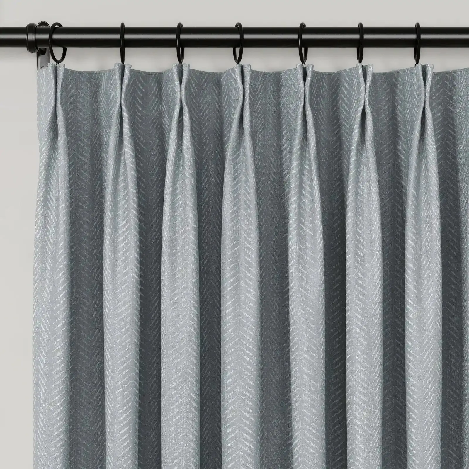 Lydia Herringbone Jacquard Curtain Pleated - Serie A - Image 7