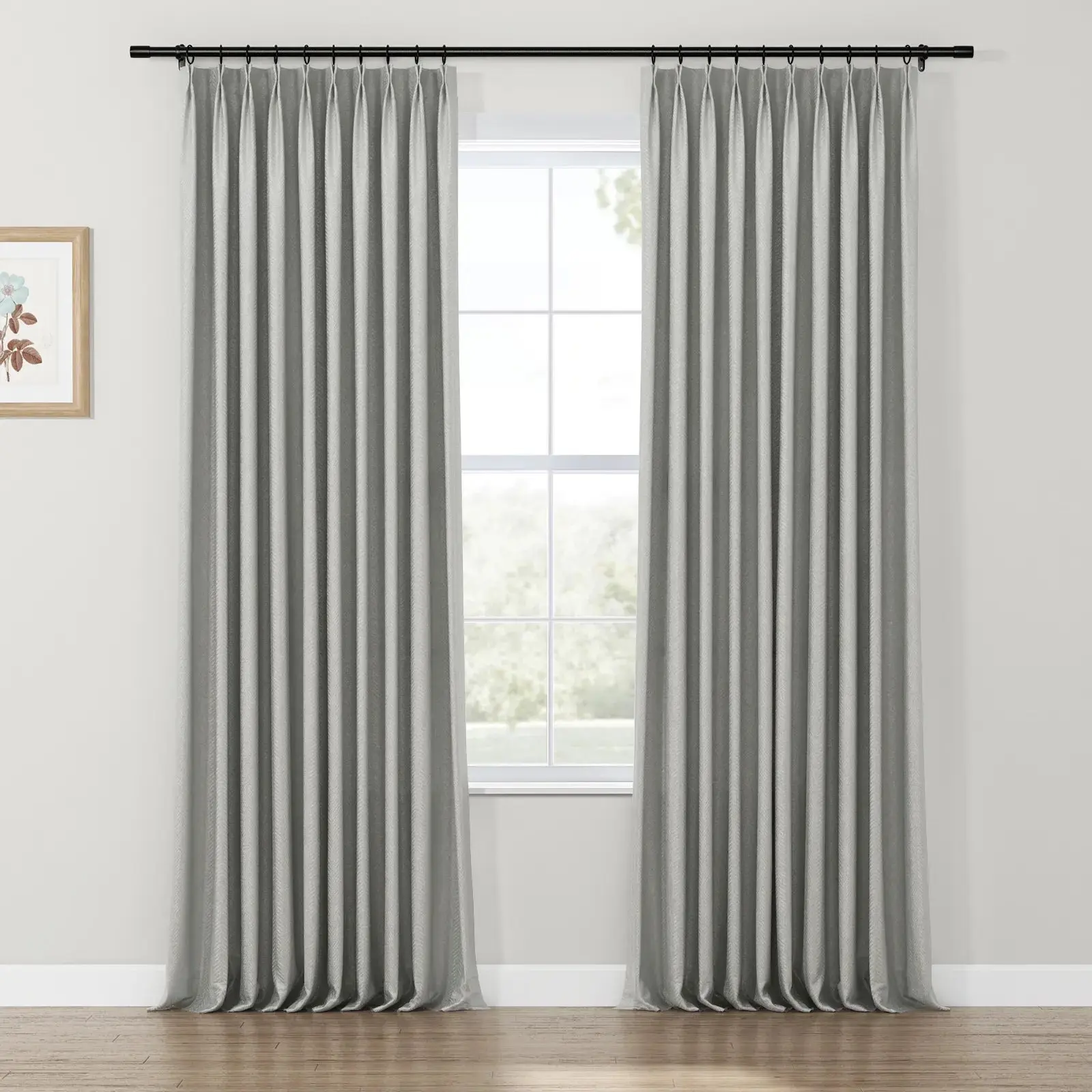 Lydia Herringbone Jacquard Curtain Pleated - Serie A - Image 9