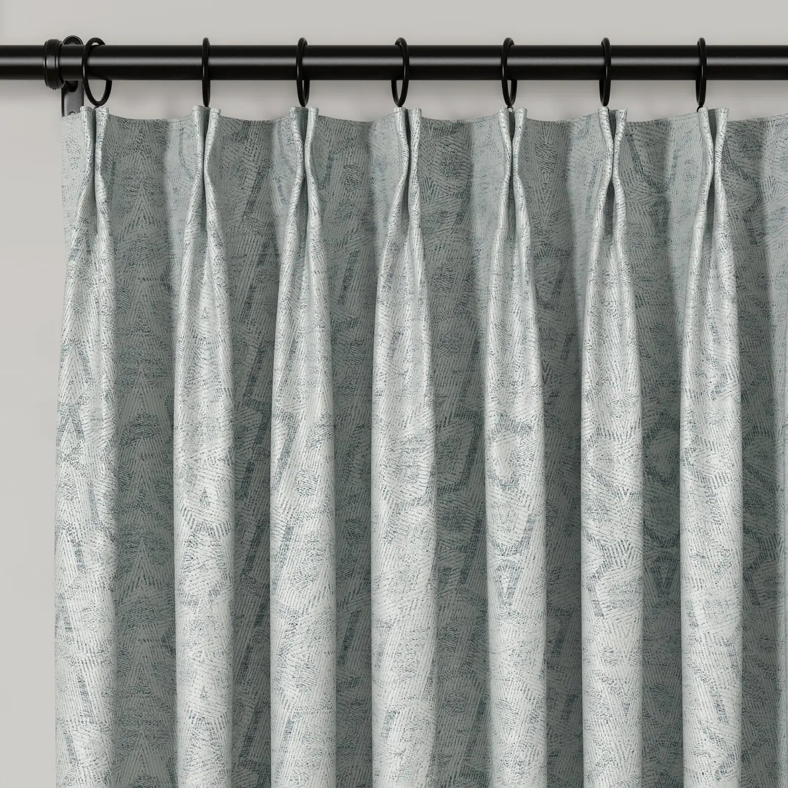 Lydia Polygon Jacquard Curtain Pleated - Serie K