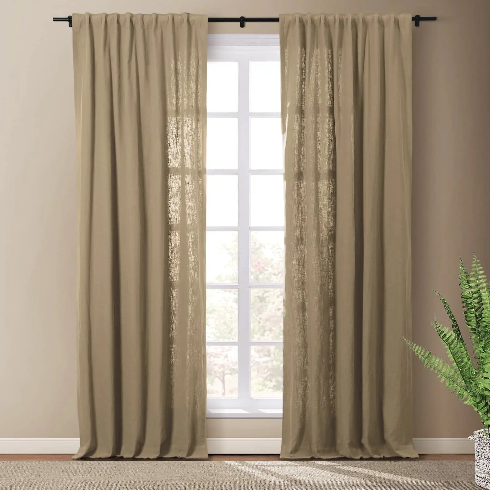 Masha Linen Cotton Textured Drapery Soft Top - Image 19