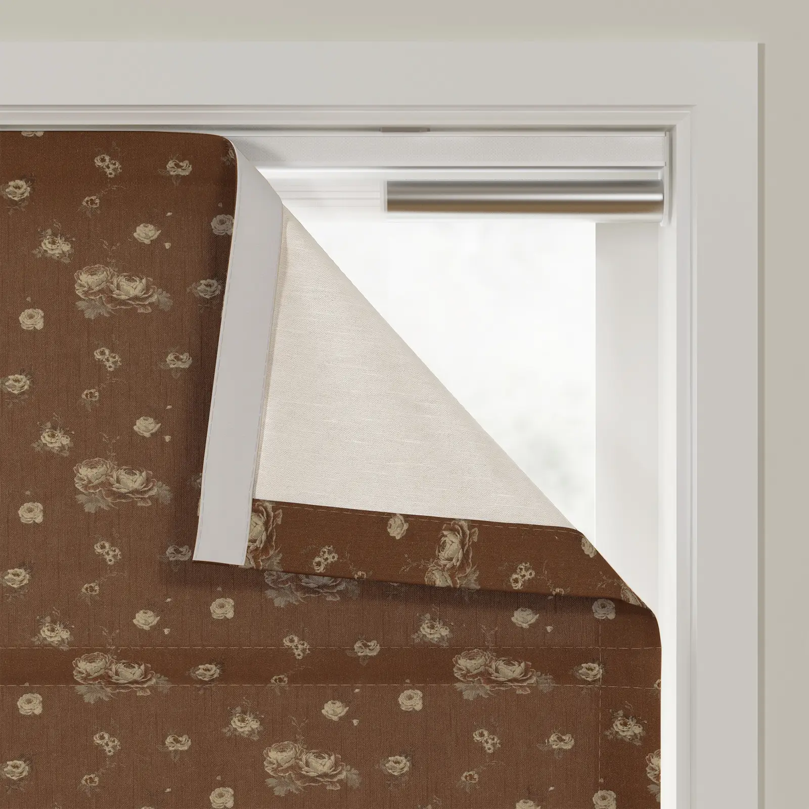 MS. MAVERICK MUSE x TWOPAGES Print Linen Cotton Roman Shade Cordless - Image 12