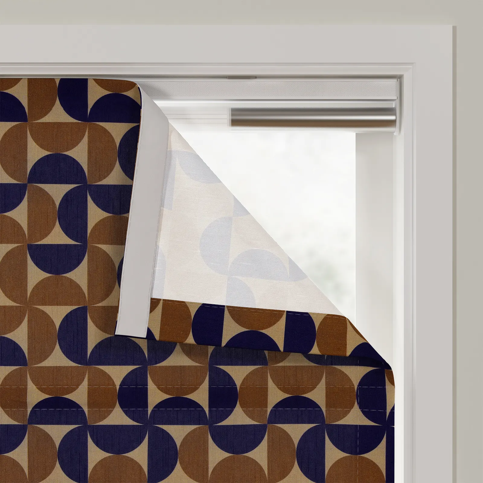 MS. MAVERICK MUSE x TWOPAGES Print Linen Cotton Roman Shade Cordless - Image 36
