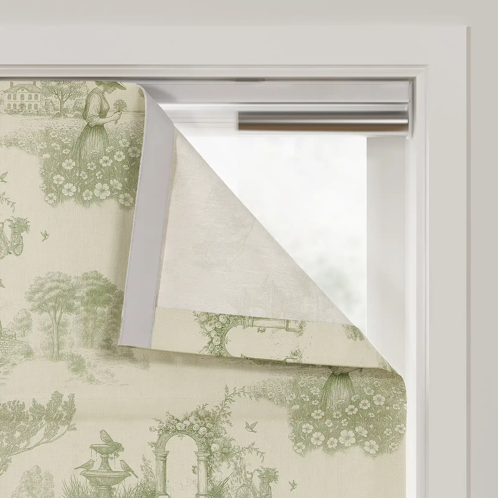 MS. MAVERICK MUSE x TWOPAGES Print Linen Cotton Roman Shade Cordless - Image 78