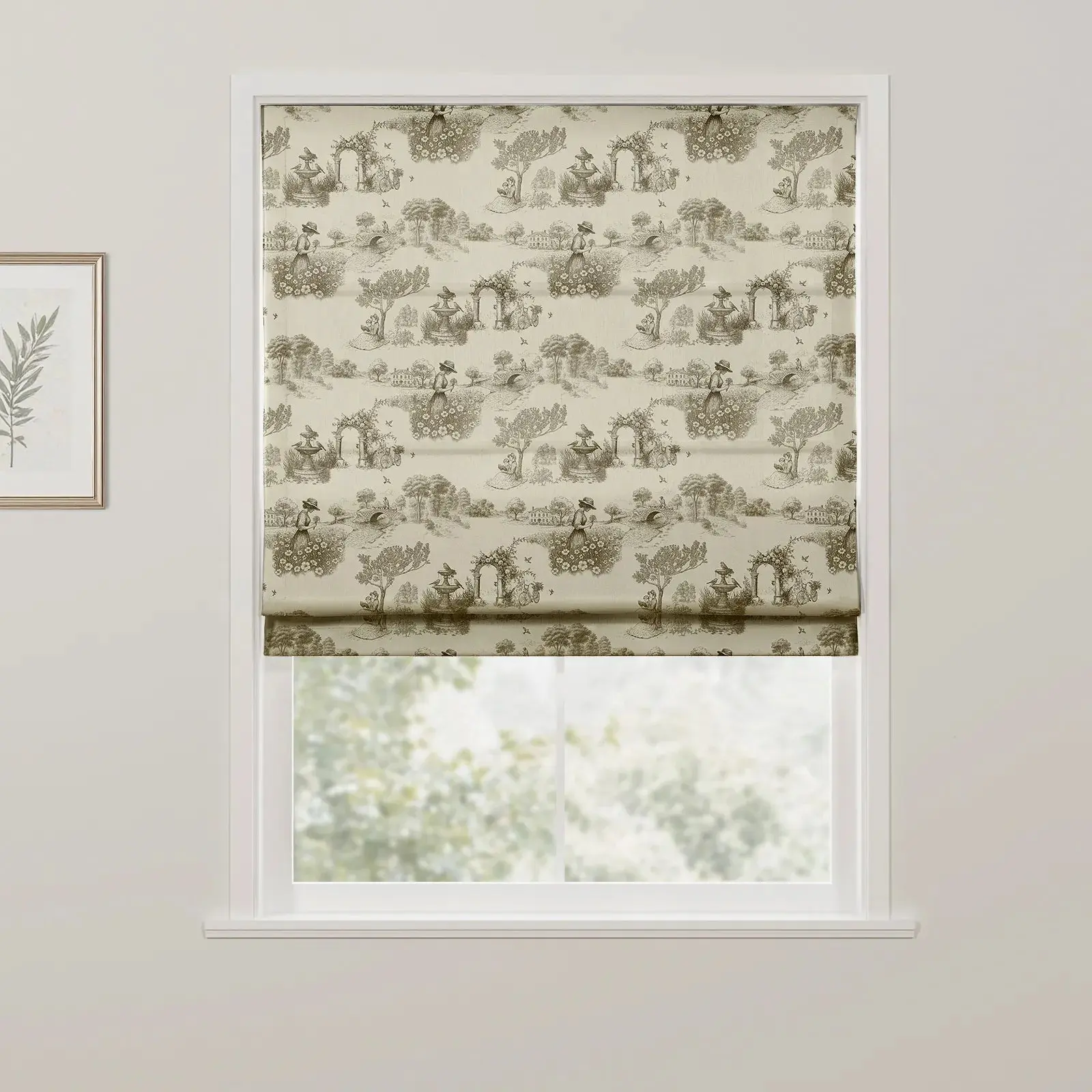 MS. MAVERICK MUSE x TWOPAGES Print Linen Cotton Roman Shade Cordless - Image 85