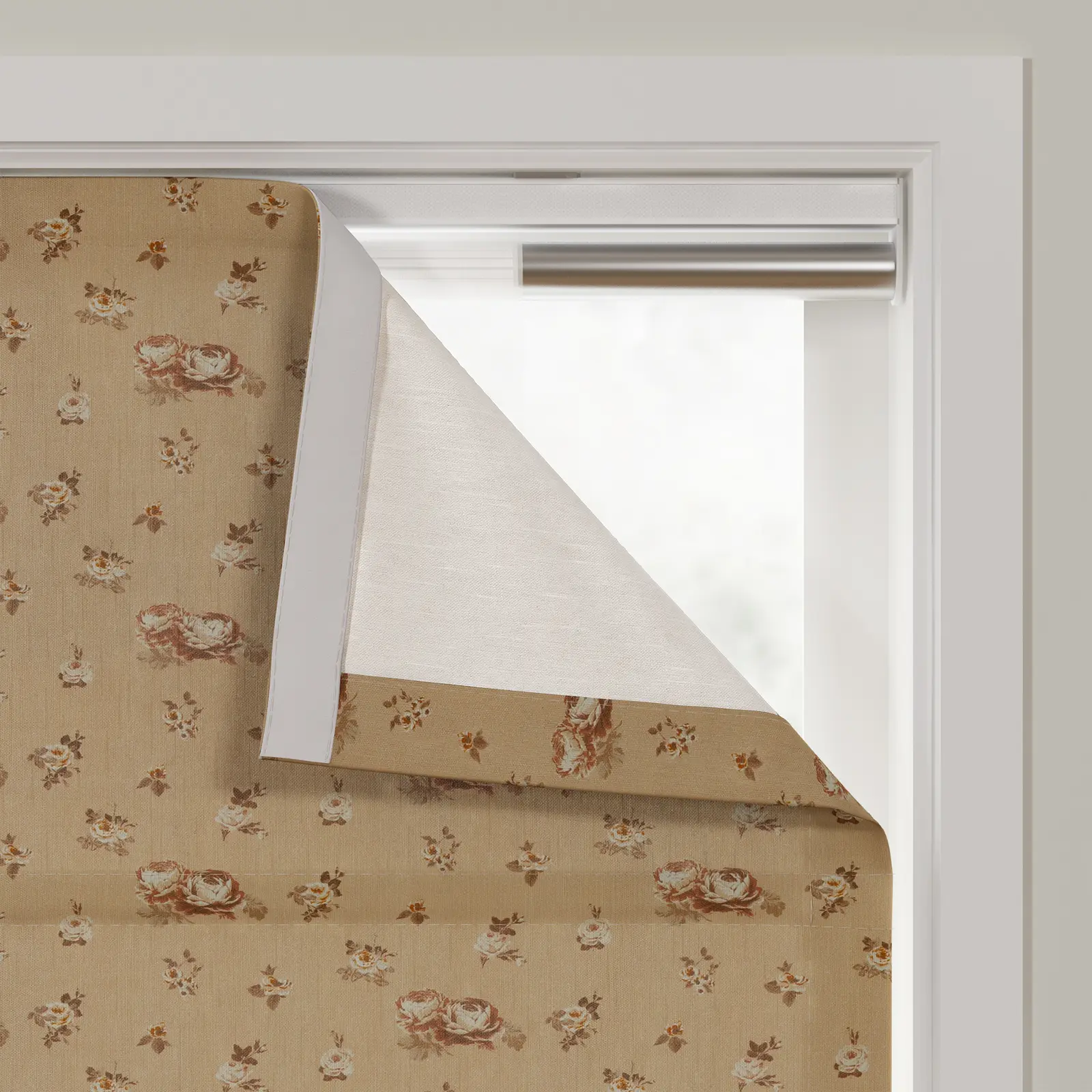 MS. MAVERICK MUSE x TWOPAGES Print Linen Cotton Roman Shade Cordless - Image 9
