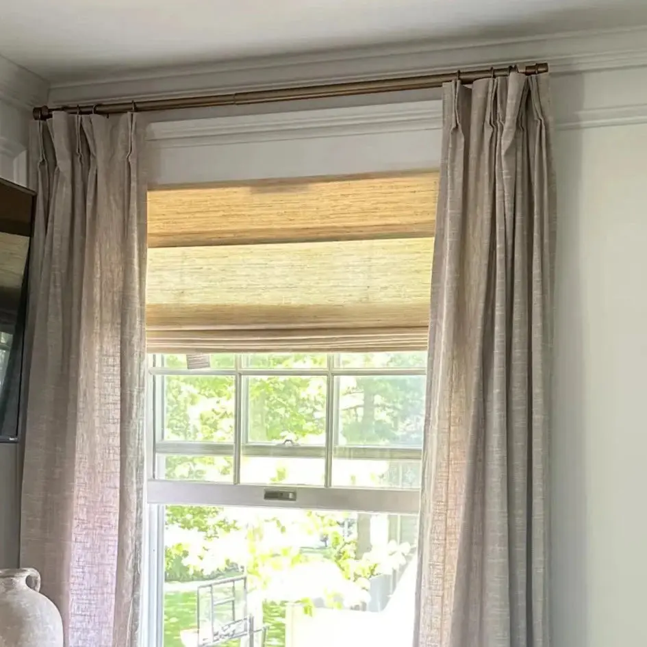 Lay Natural Ramie Bamboo Woven Shade - Cashew - Image 3
