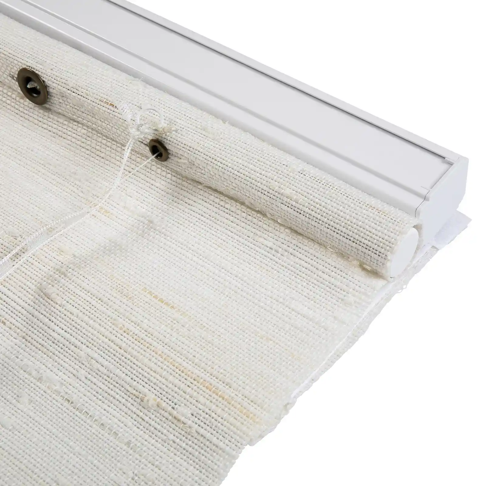 Lay Natural Ramie Top Down Bottom Up Woven Wood Shade Cordless - Rattan White - Image 9