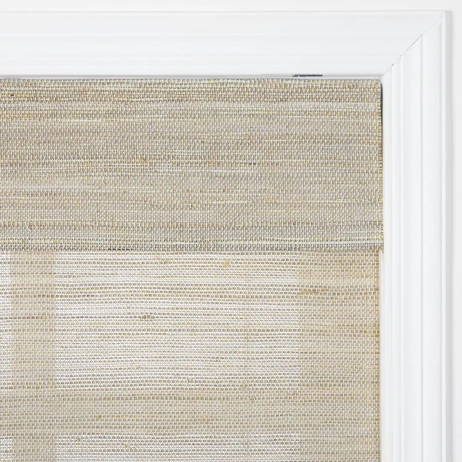 Lay Natural Ramie Top Down Bottom Up Woven Wood Shade Cordless - Wall White - Image 2