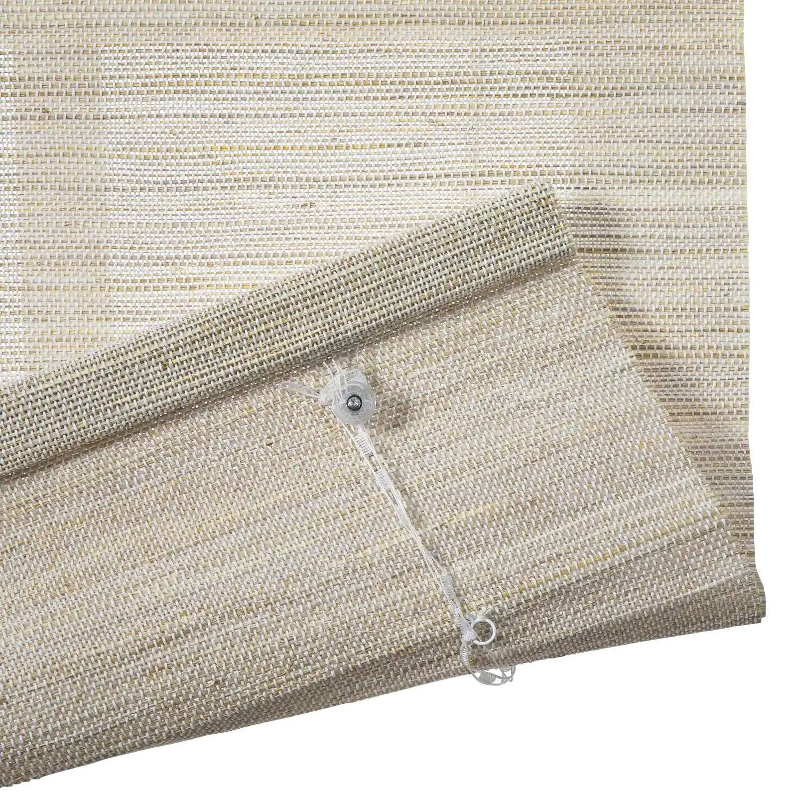 Lay Natural Ramie Top Down Bottom Up Woven Wood Shade Cordless - Wall White - Image 7
