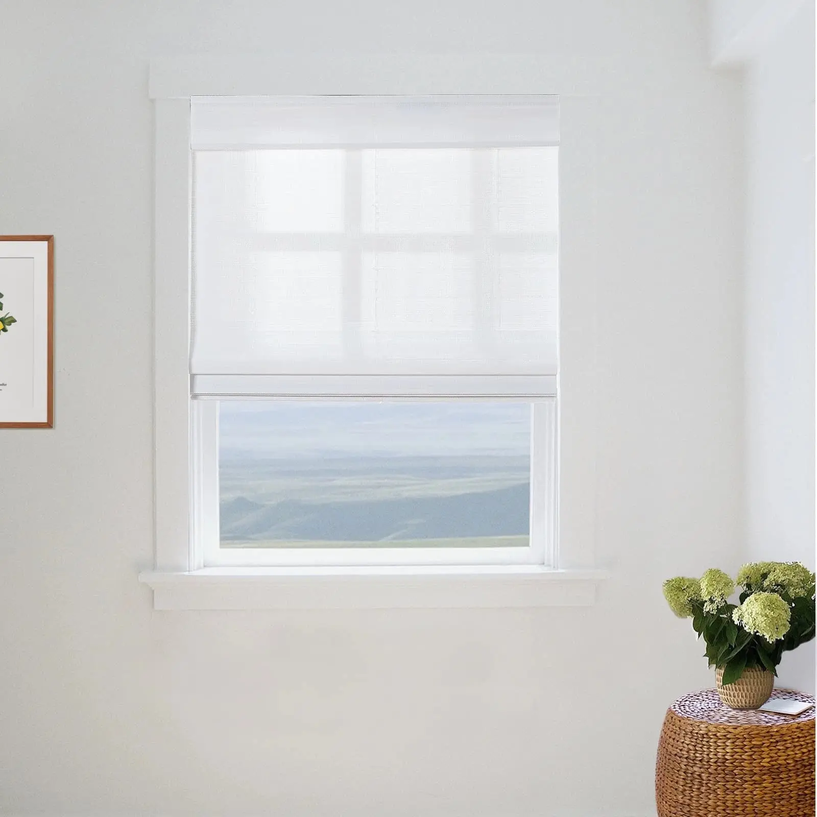 Lay Natural Woven Bamboo Shade - Mist White - Image 10