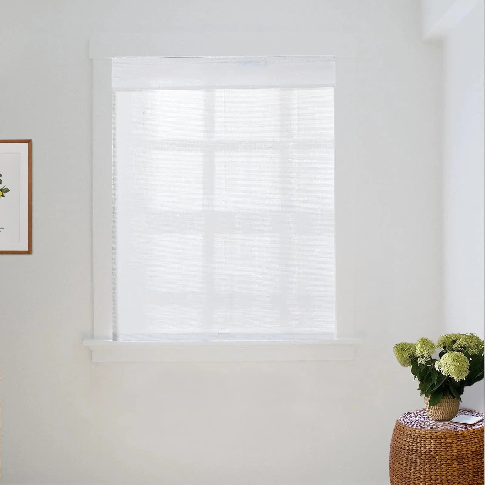 Lay Natural Woven Bamboo Shade - Mist White - Image 9