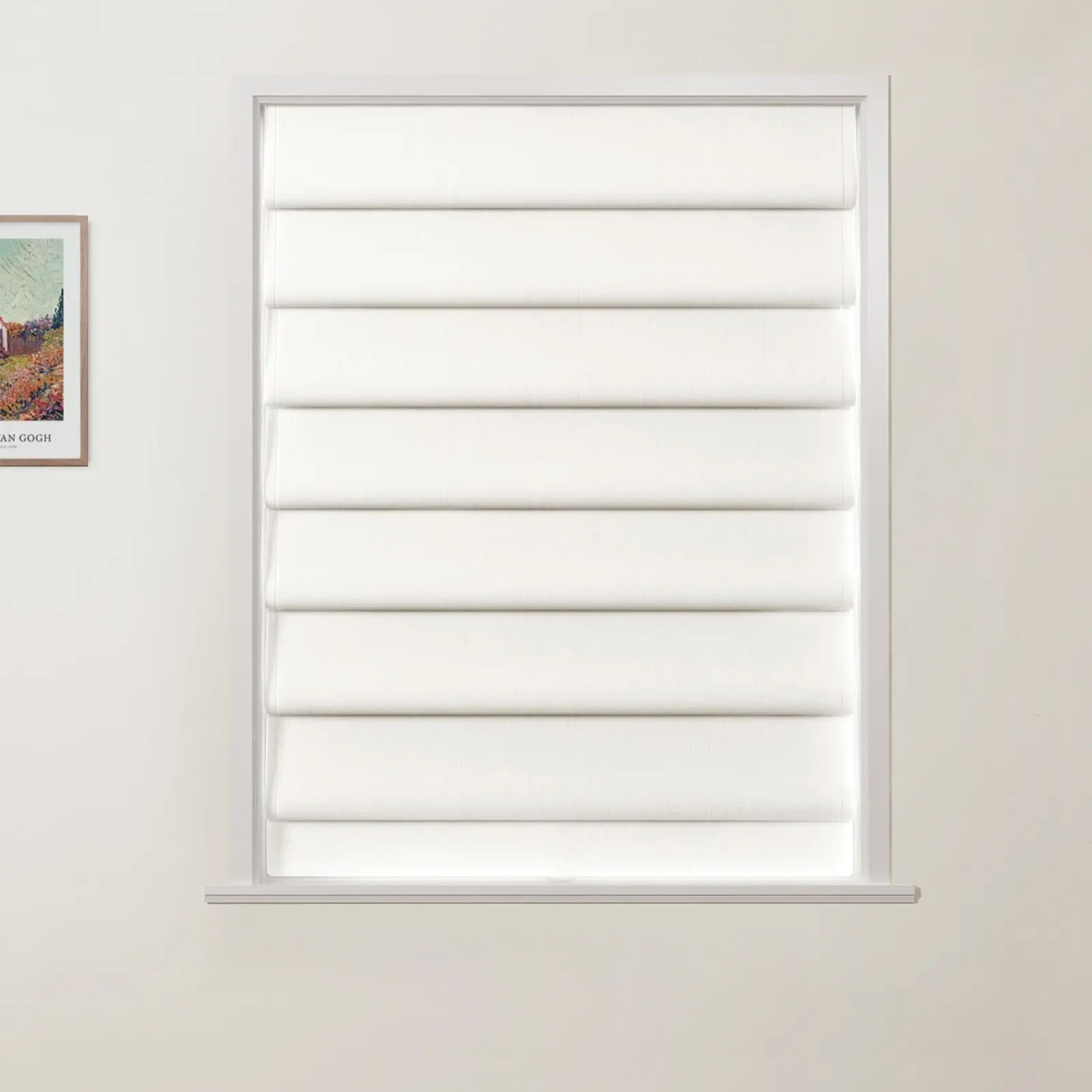 Patti Linen Deco Fold Roman Shade Cordless - Image 10