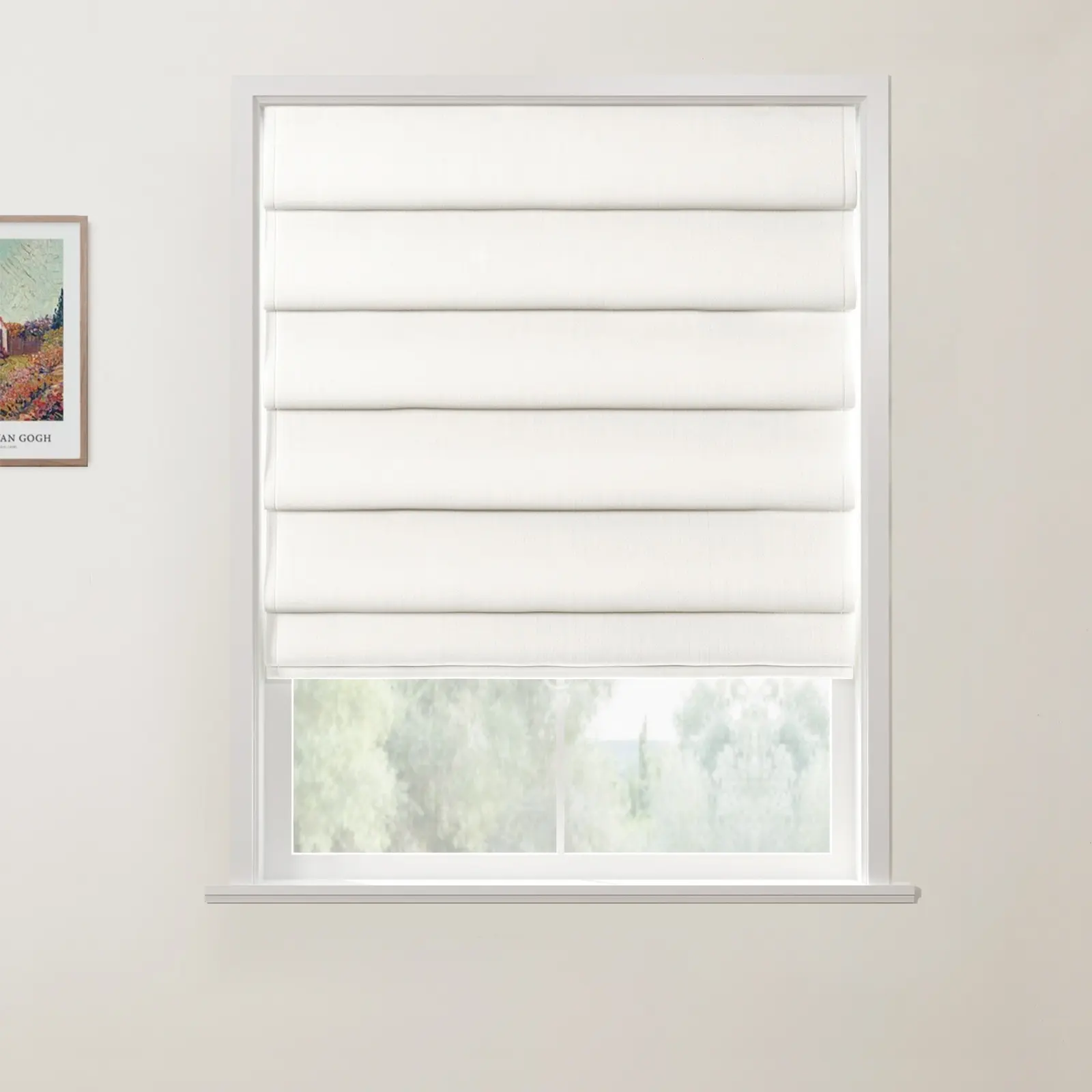 Patti Linen Deco Fold Roman Shade Cordless - Image 11