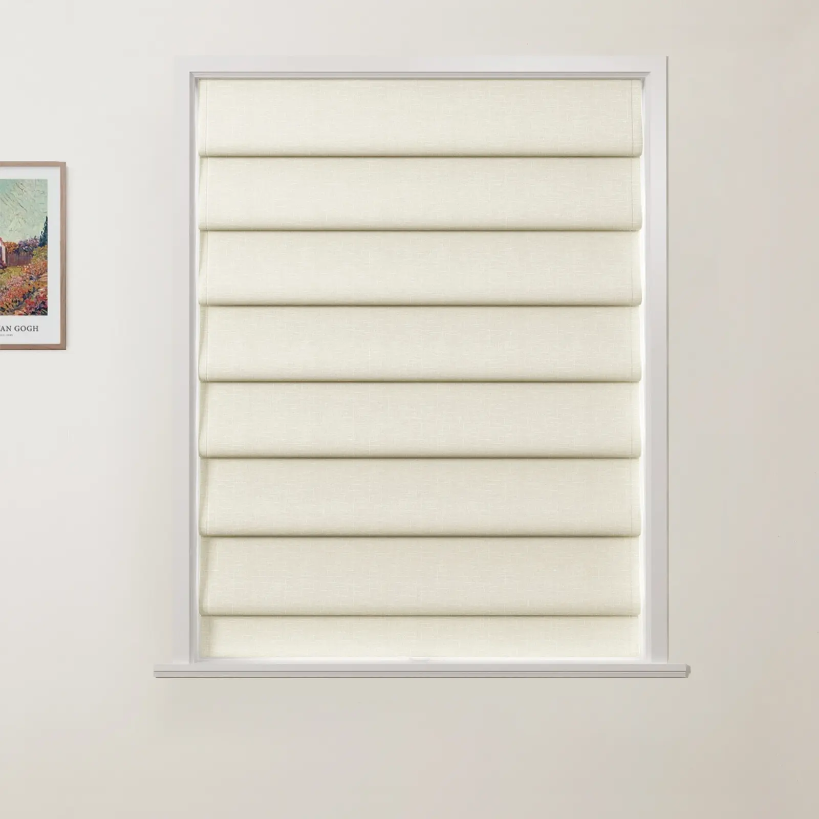 Patti Linen Deco Fold Roman Shade Cordless - Image 16