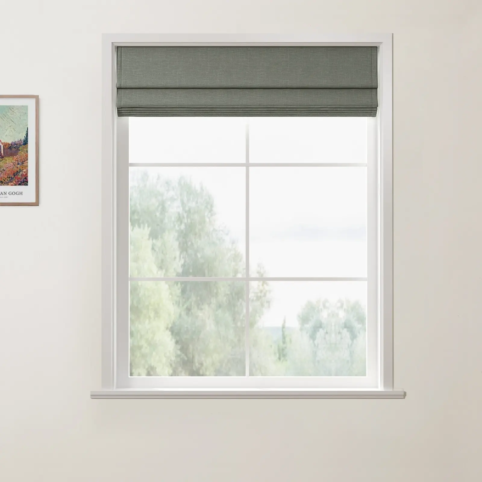 Patti Linen Deco Fold Roman Shade Cordless - Image 31