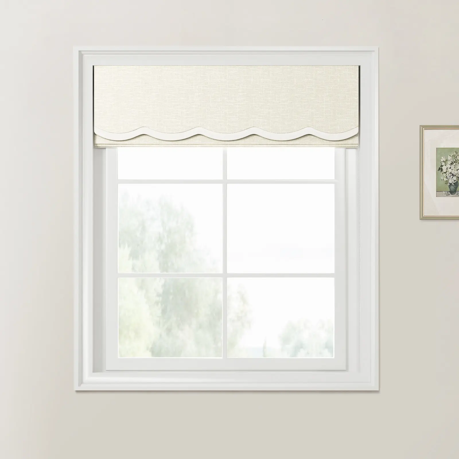 Patti Linen Valanced Day Night Roman Shade Cord Lift - Image 18