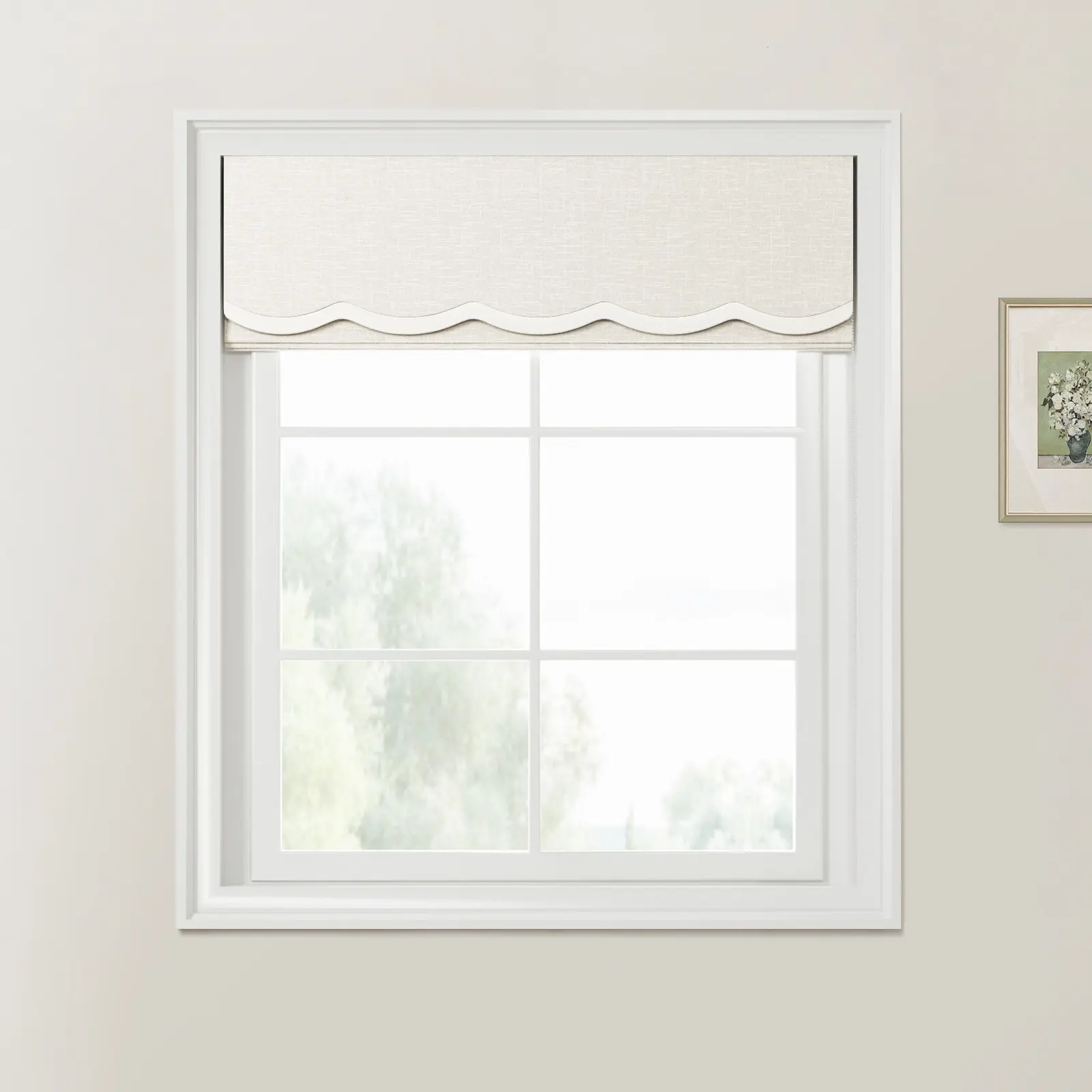 Patti Linen Valanced Day Night Roman Shade Cord Lift - Image 24
