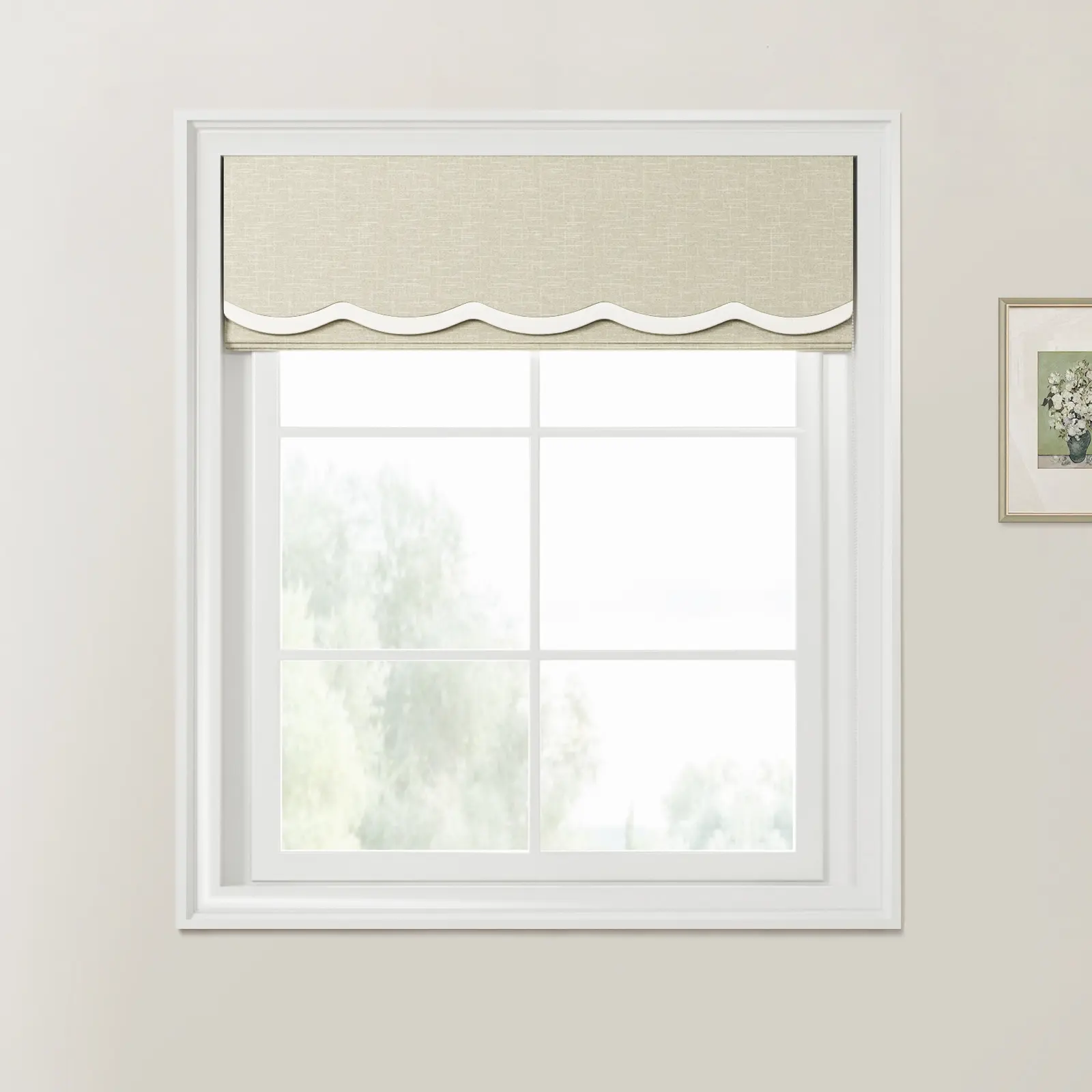 Patti Linen Valanced Day Night Roman Shade Cord Lift - Image 27