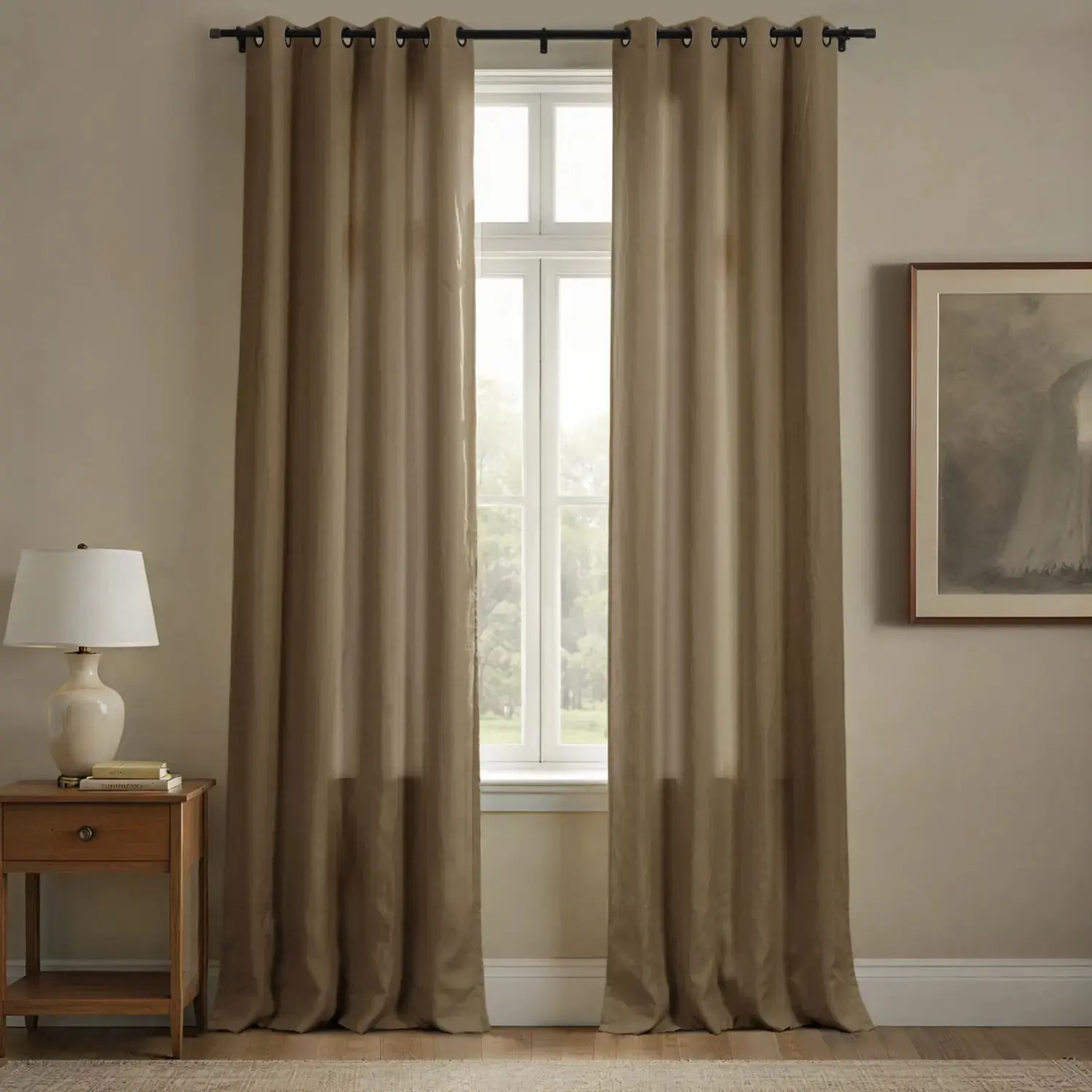 Patti Premium Belgian Flax Linen Curtains Grommet - Image 11