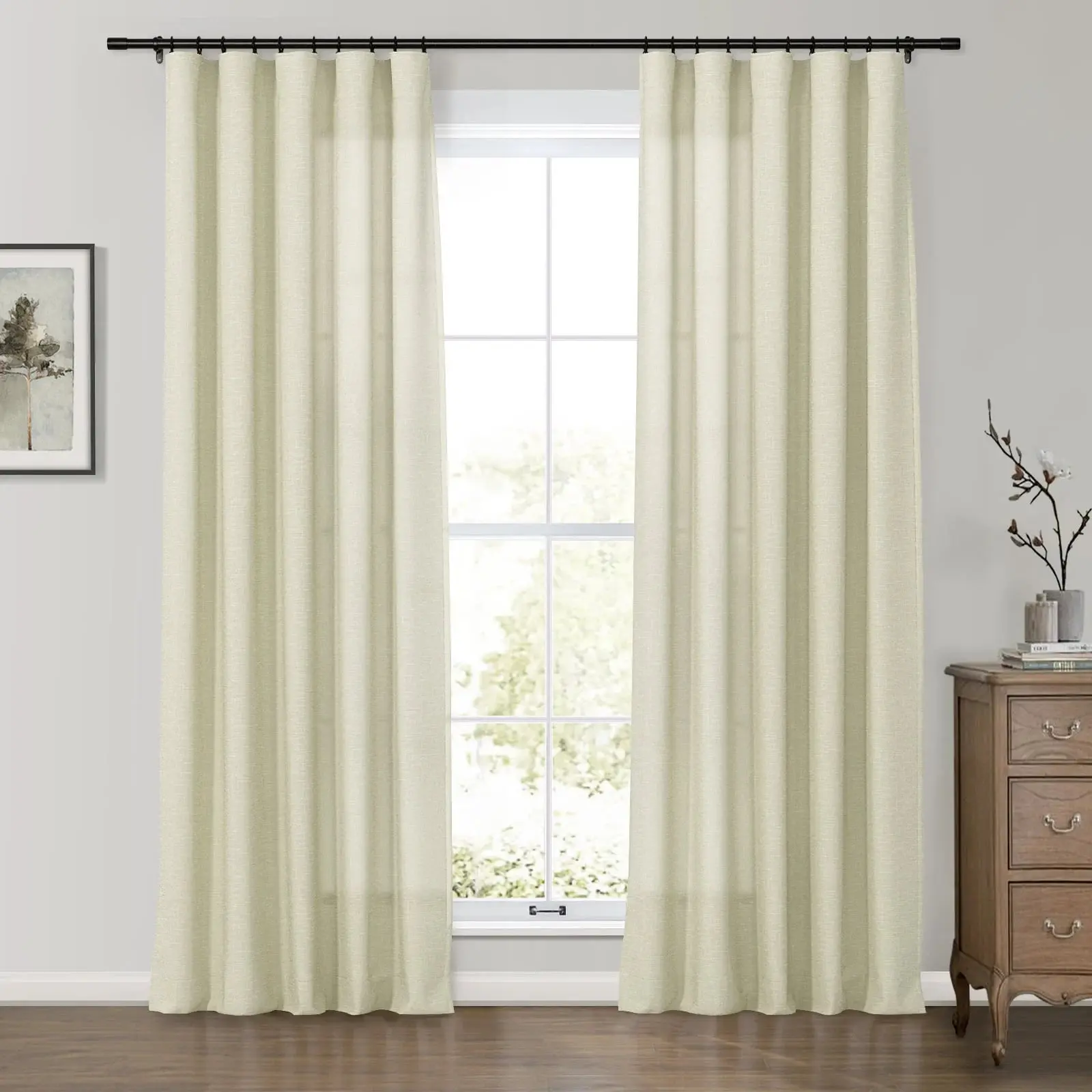 Premium Belgian Linen Flax Curtain Soft Top Patti - Image 5