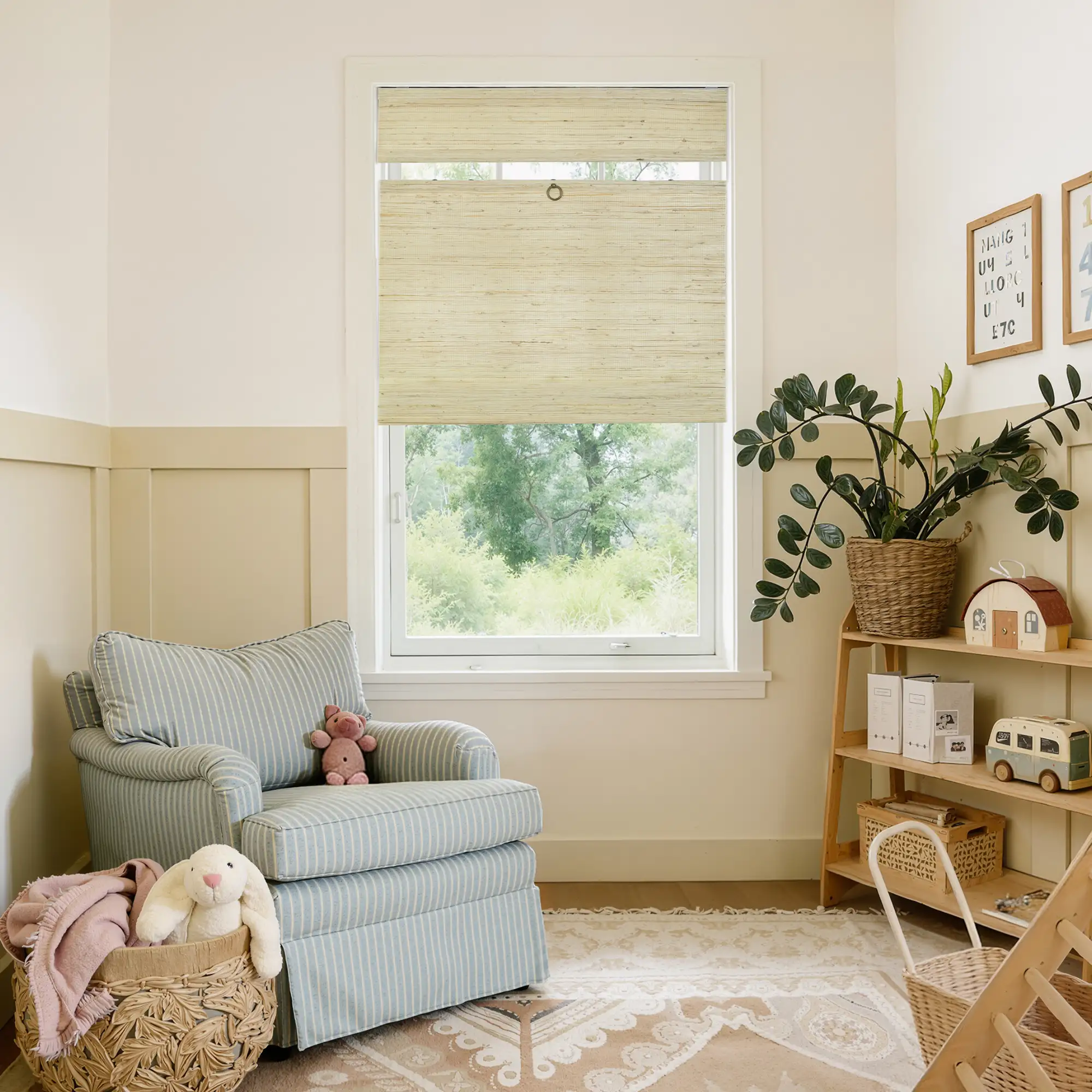 Rae Top Down Bottom Up Woven Wood Shade Cordless - Series W