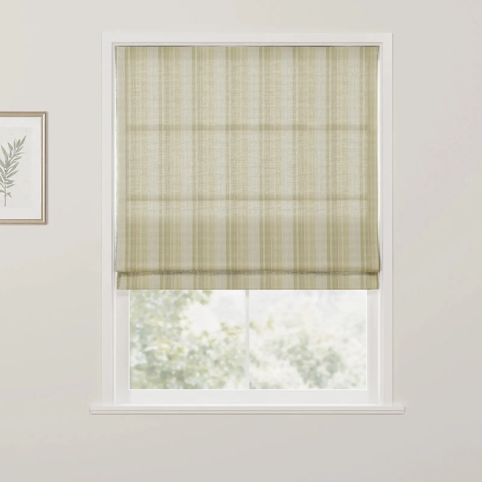 Rebecca Hughes Pattern Cotton Roman Shade Cordless - Image 10