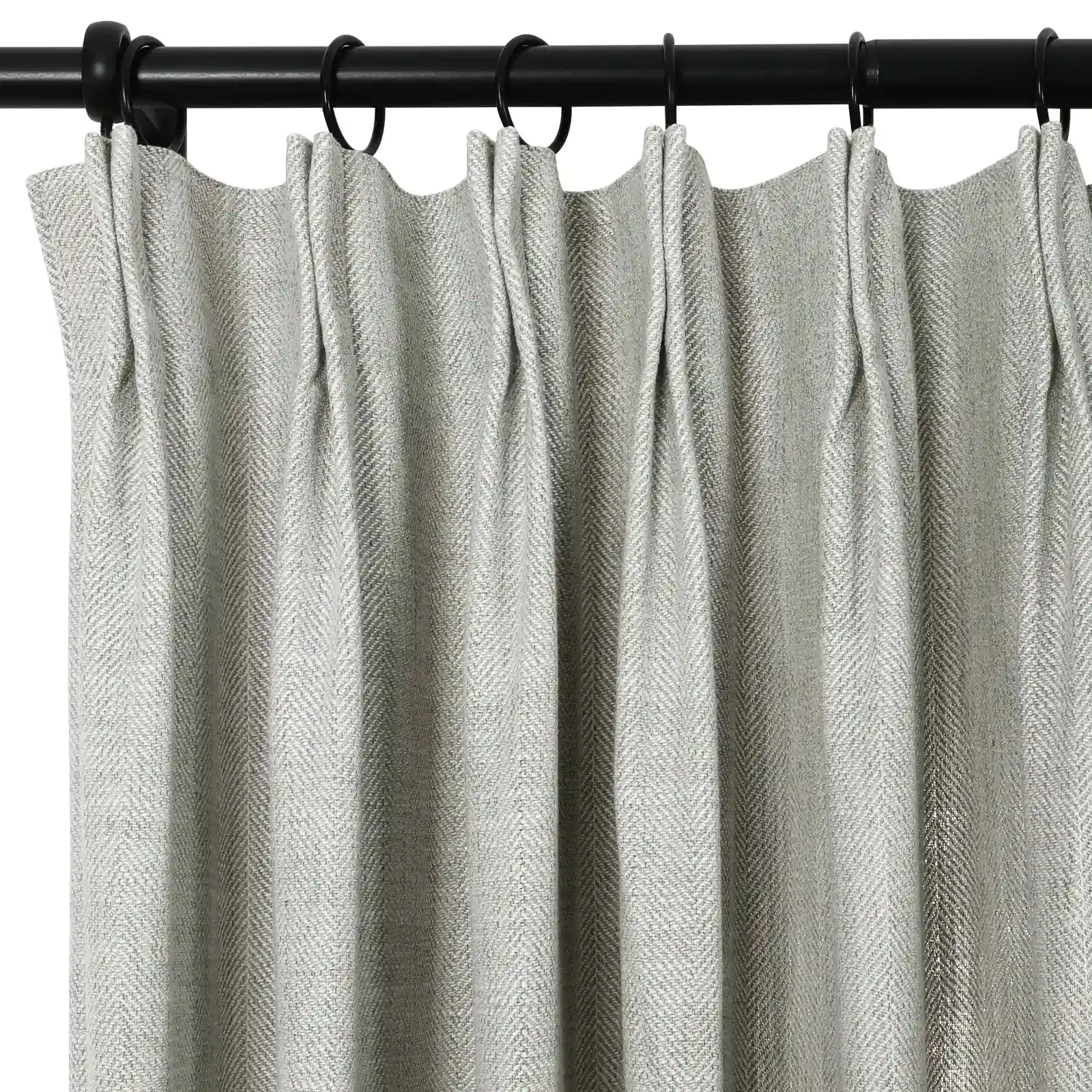 Reid Herringbone Curtain Pleated - Image 13