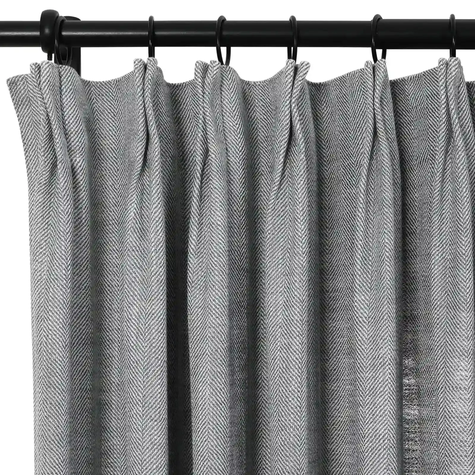 Reid Herringbone Curtain Pleated - Image 17