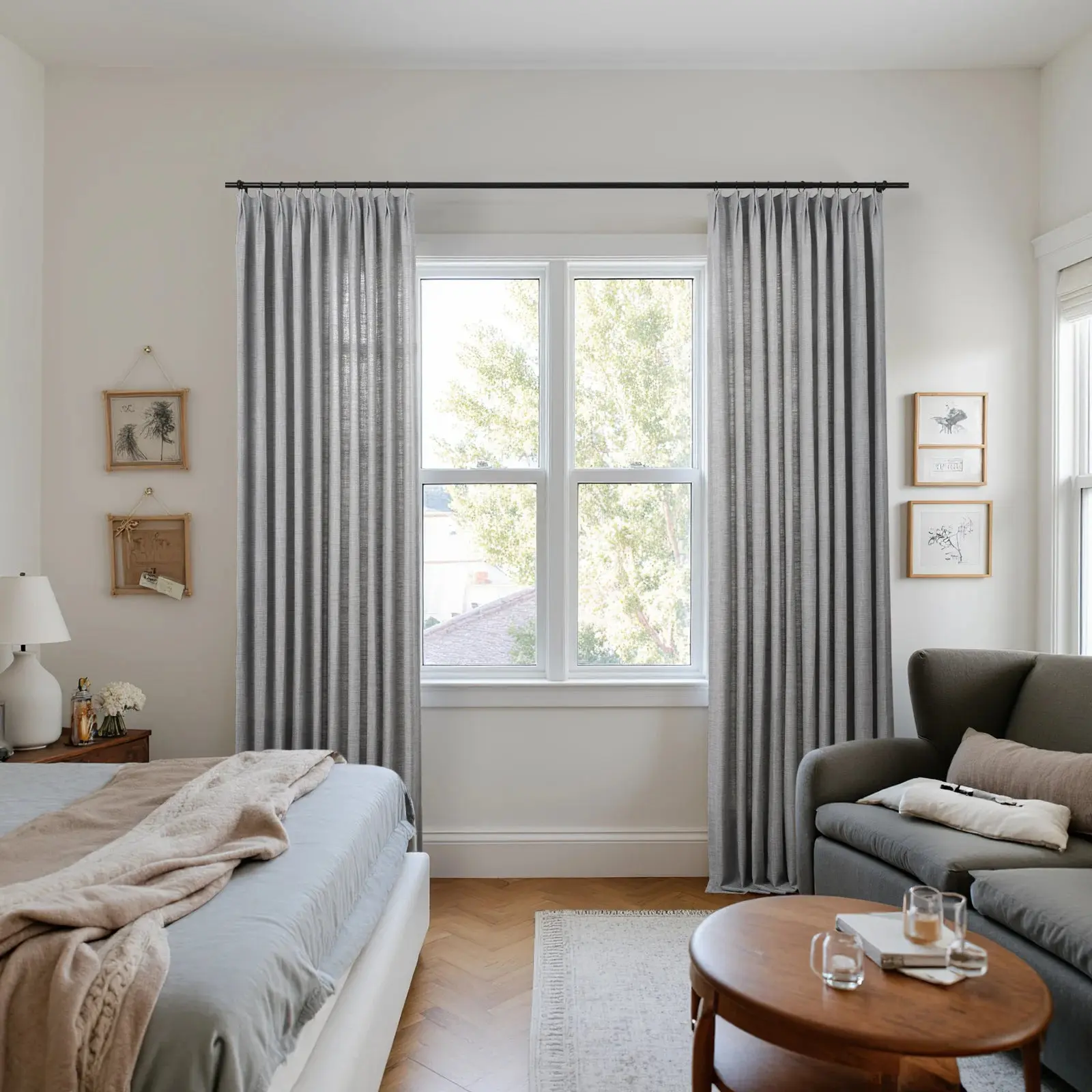 Reid Herringbone Curtain Pleated - Image 27