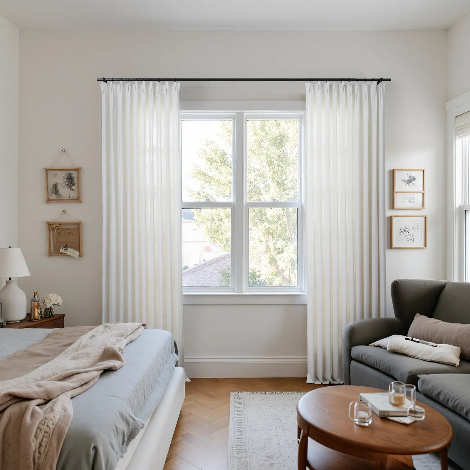 Reid Herringbone Curtain Pleated - Image 3