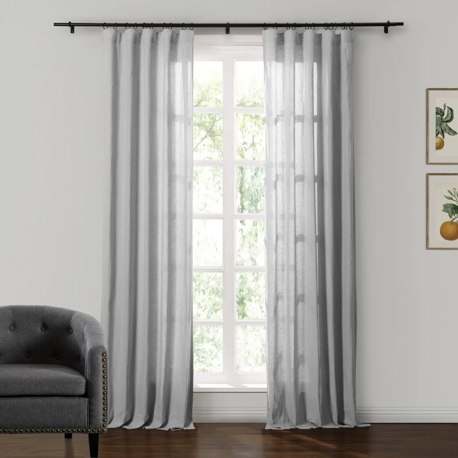 Ron Linen Cotton Herringbone Curtain Soft Top - Image 13