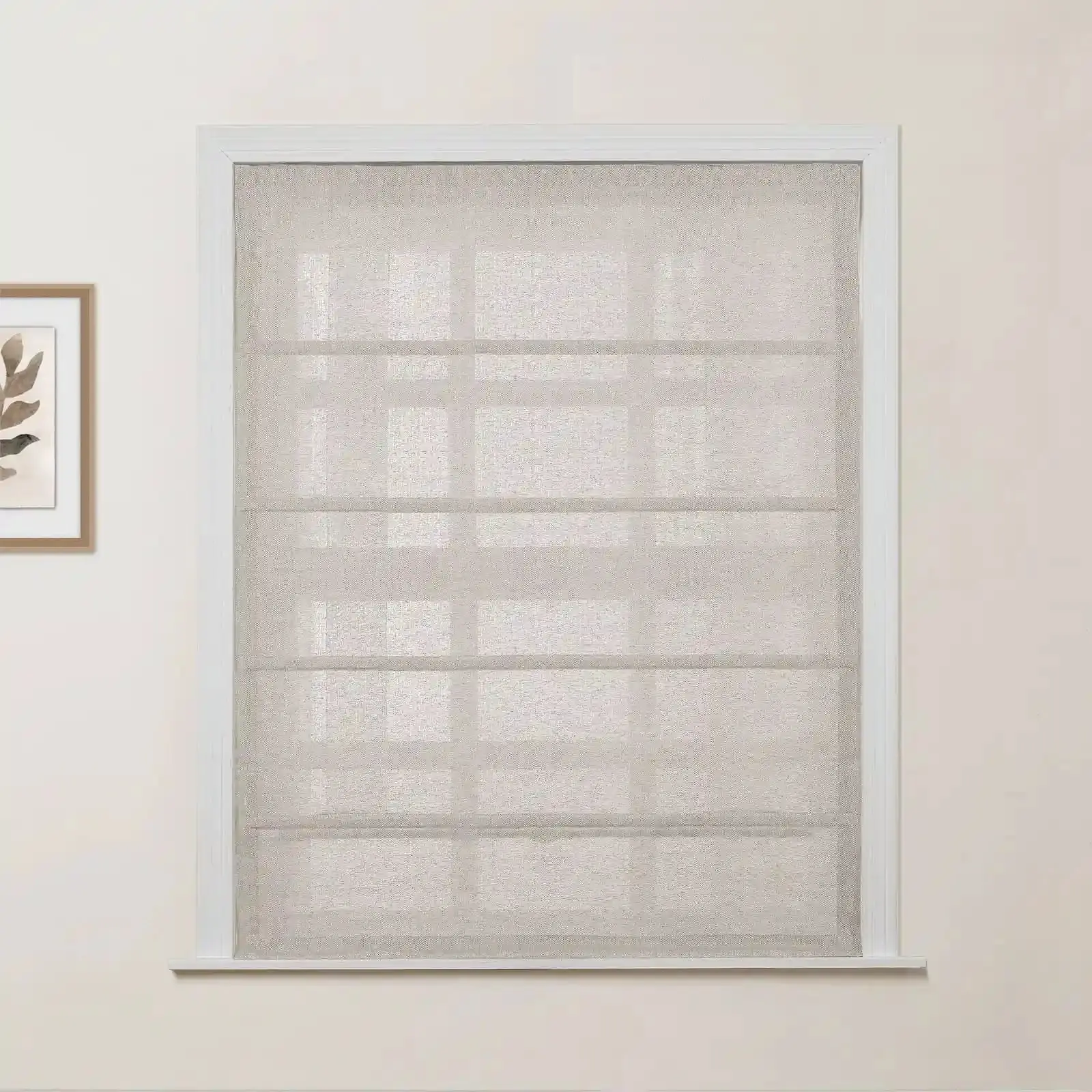 Ron Linen Cotton Herringbone Roman Shade Cordless - Image 28