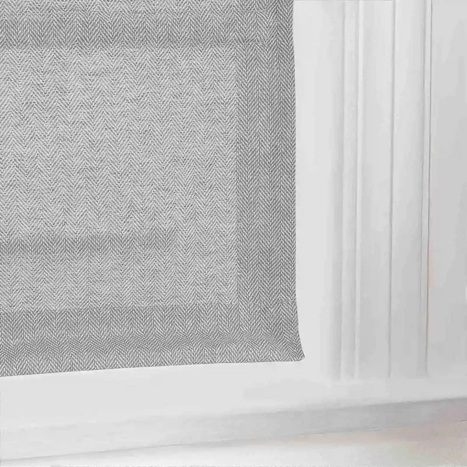 Ron Linen Cotton Herringbone Roman Shade Cordless - Image 36