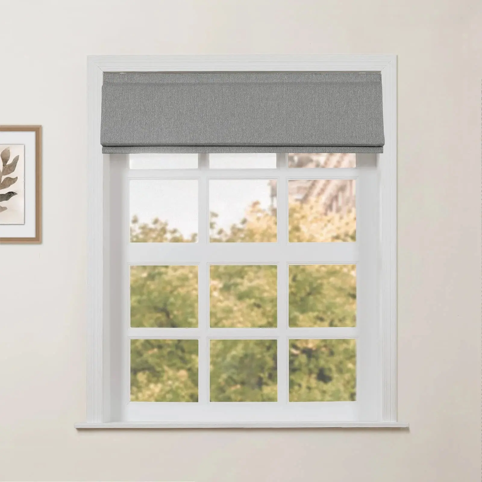 Ron Linen Cotton Herringbone Roman Shade Cordless - Image 41