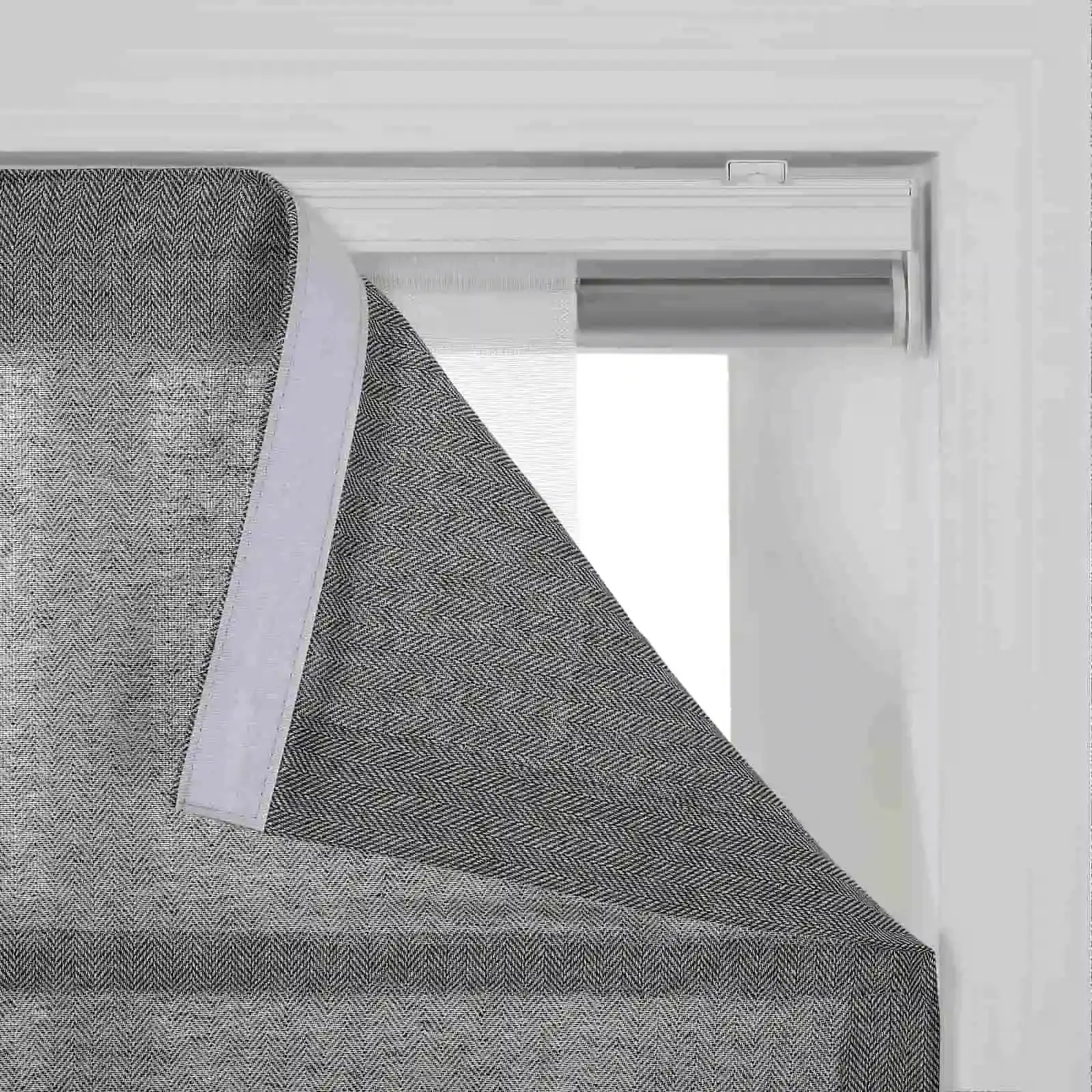 Ron Linen Cotton Herringbone Roman Shade Cordless - Image 50