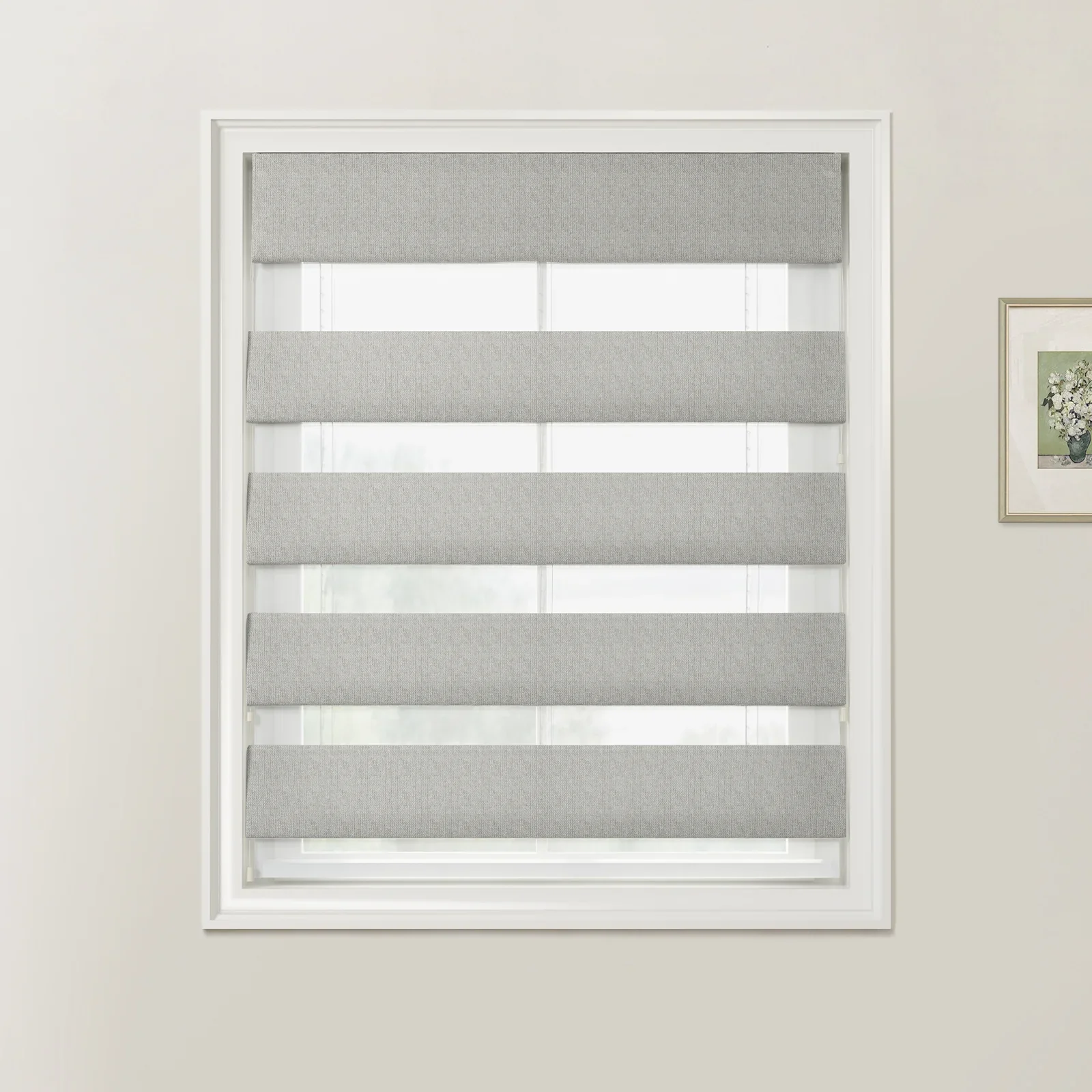 Ron Herringbone Texture Zebra Roman Blinds Cord Lift - Image 19