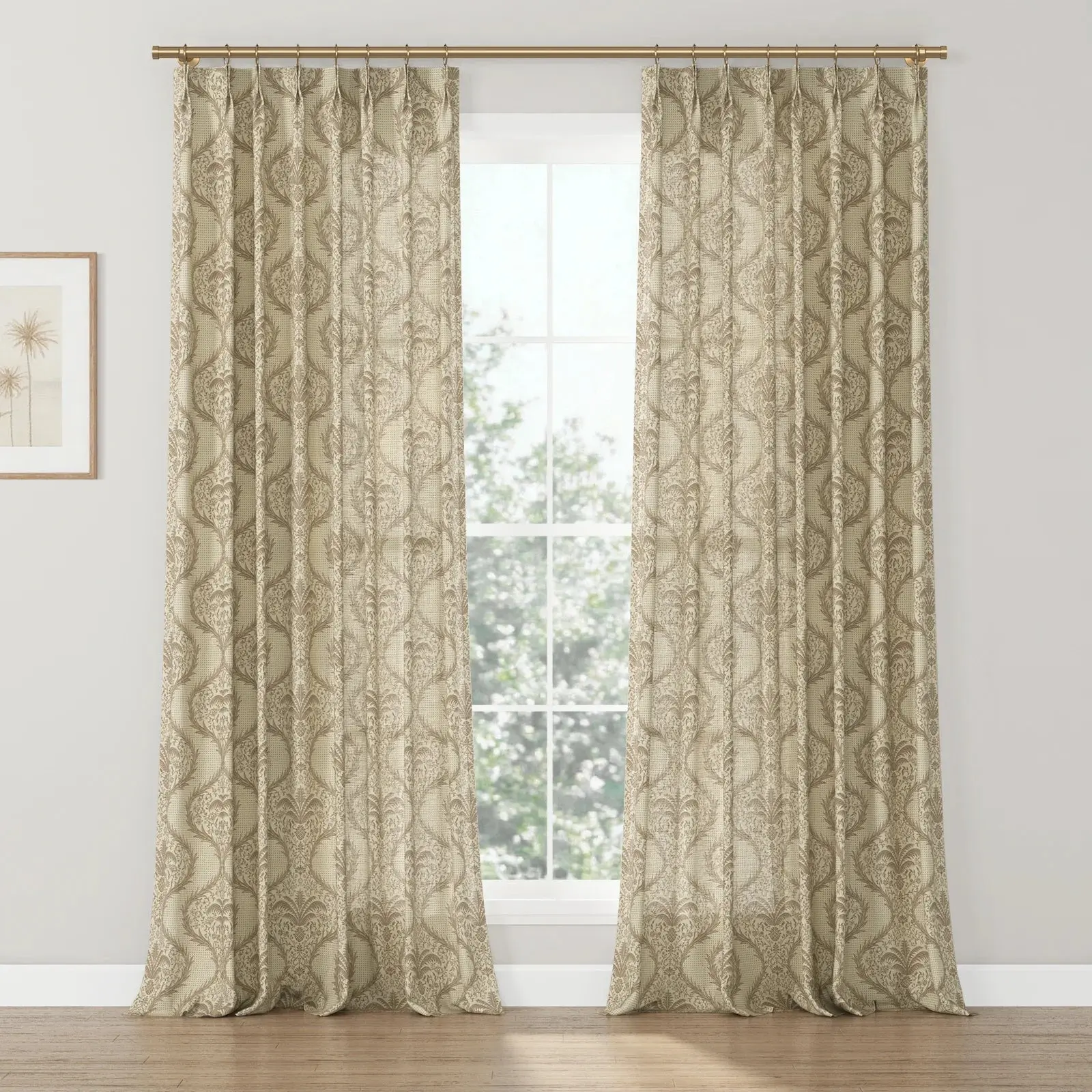 Sabrina Ramkhelawan Canyon Grove Cotton Print Drapery Pleated - Image 6