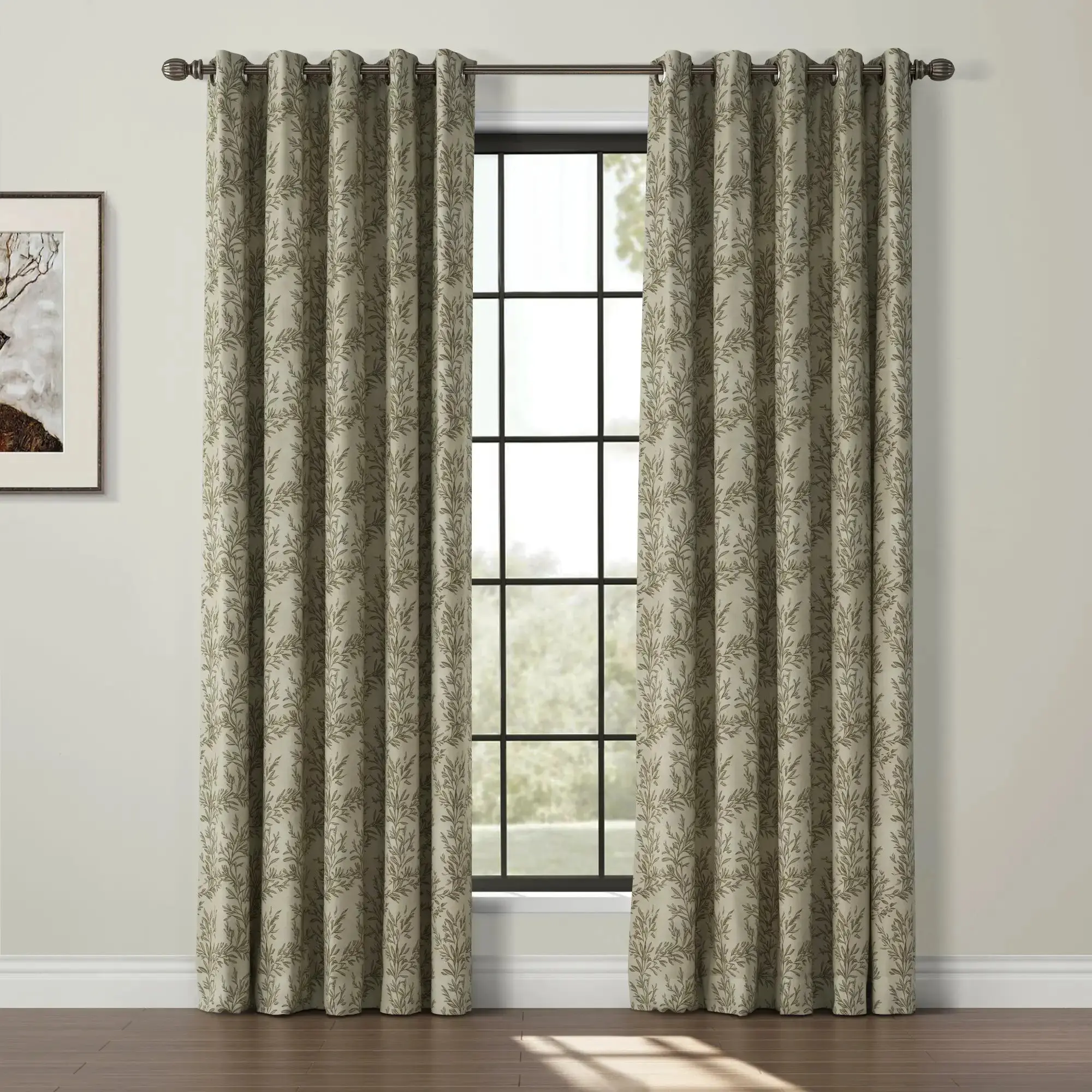 Sara Le Print Linen Drapery Grommet - Image 9