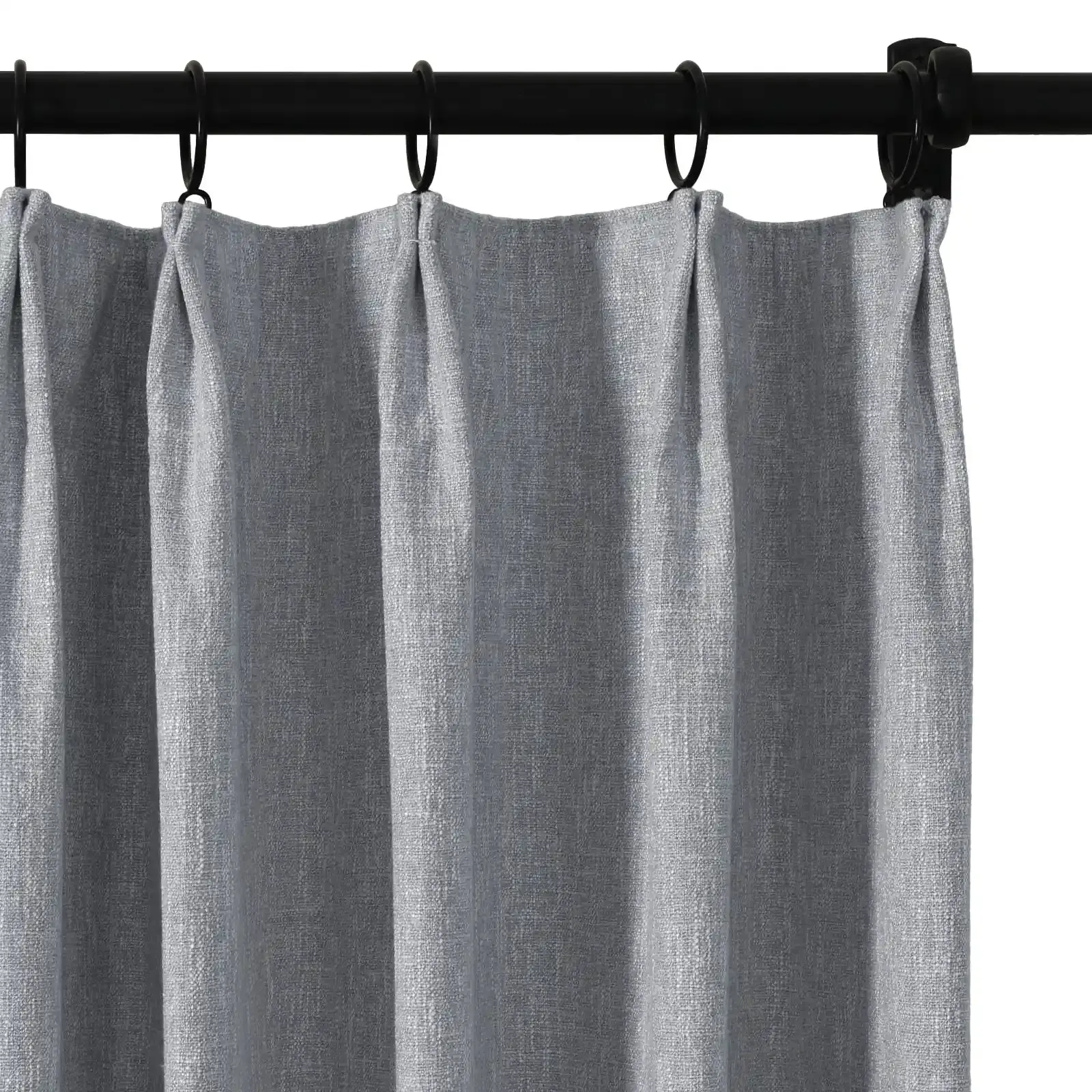 Sarai Textured Metallic Cotton Blend Curtain Pleated - Image 36