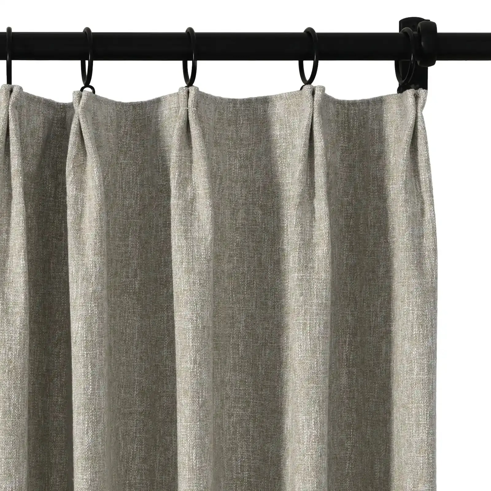 Sarai Textured Metallic Cotton Blend Curtain Pleated - Image 41