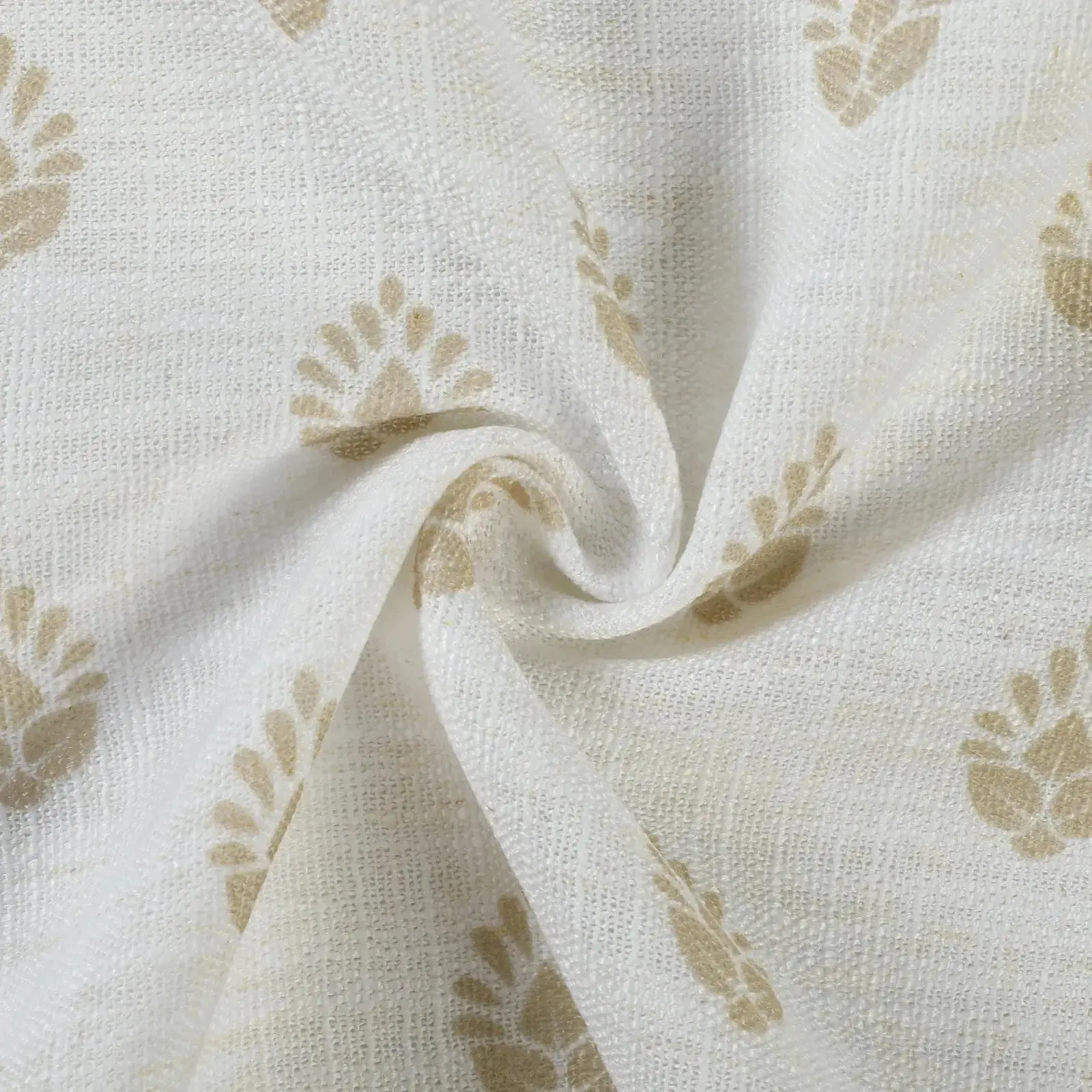 Stefana Silber Print Linen Pleated Cafe Curtains - Image 56