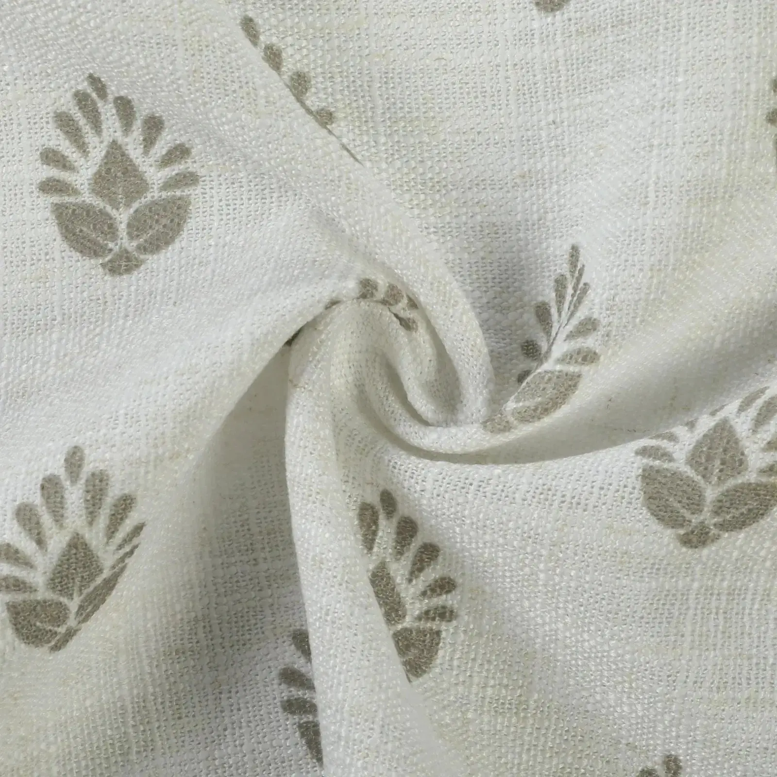 Stefana Silber Print Linen Pleated Cafe Curtains - Image 61