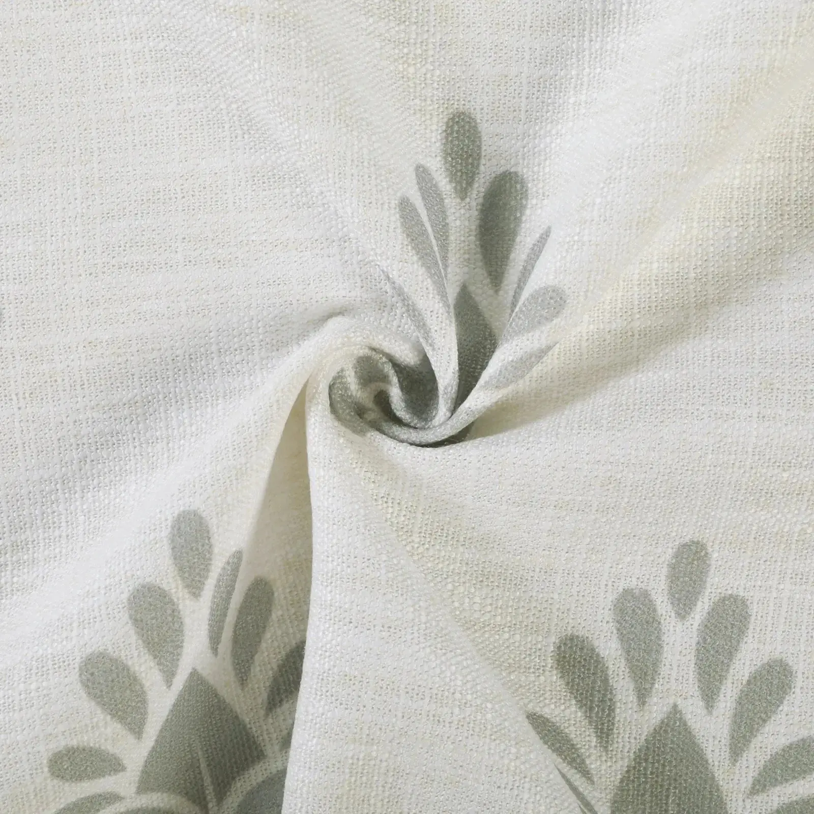 Stefana Silber Print Linen Pleated Cafe Curtains - Image 85