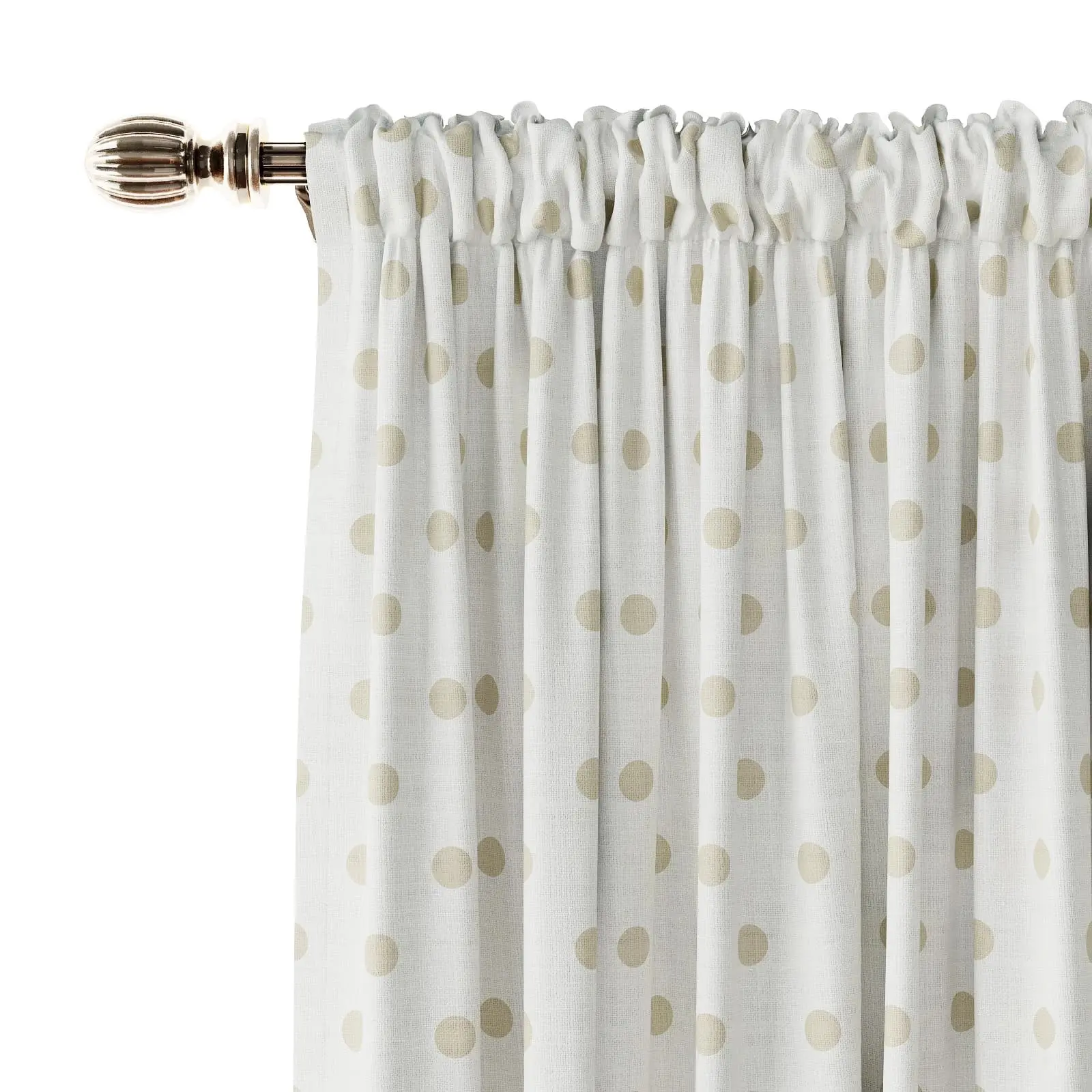 Stefana Silber Print Linen Curtain Drapery Soft Top - Image 6