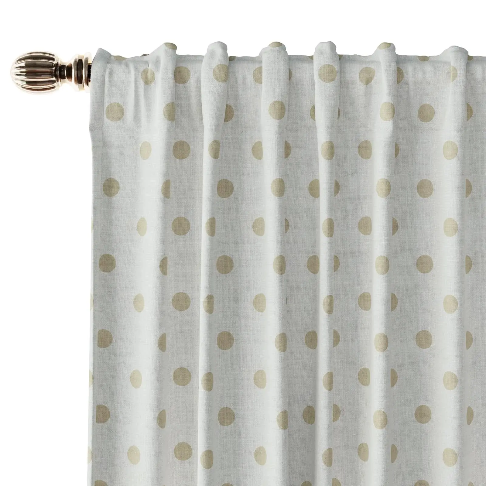 Stefana Silber Print Linen Curtain Drapery Soft Top - Image 8