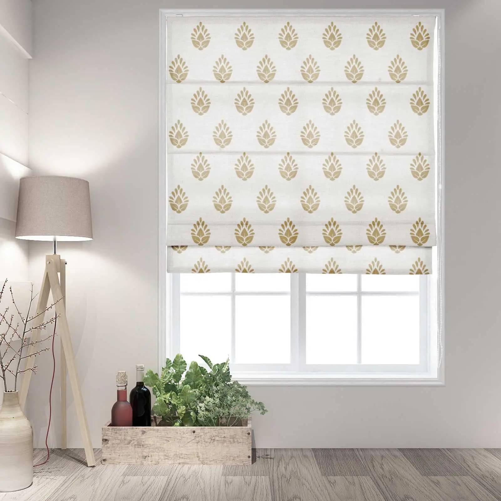 Stefana Silber Printed Roman Shade Cord Lift - Image 13