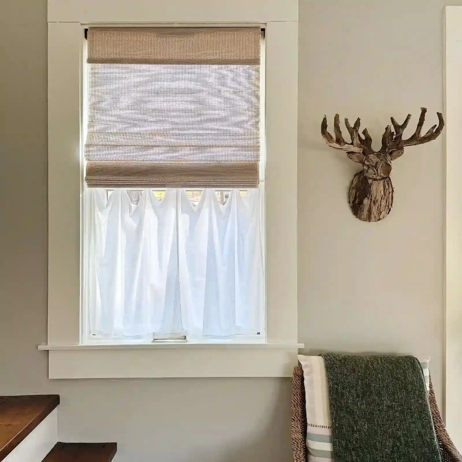 Sybil Bamboo Roman Shade Cordless - Image 11