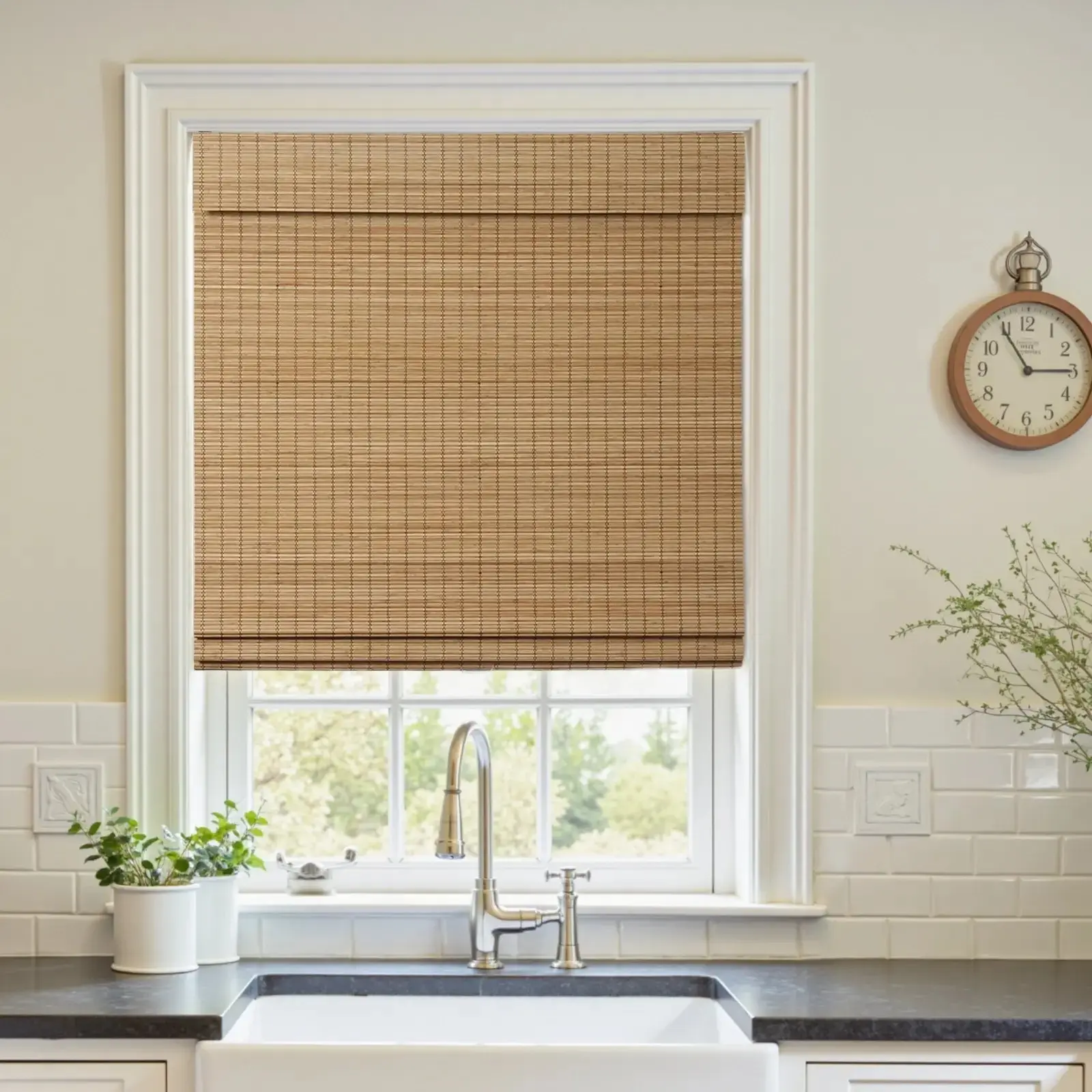Sybil Bamboo Roman Shade Cordless - Image 30